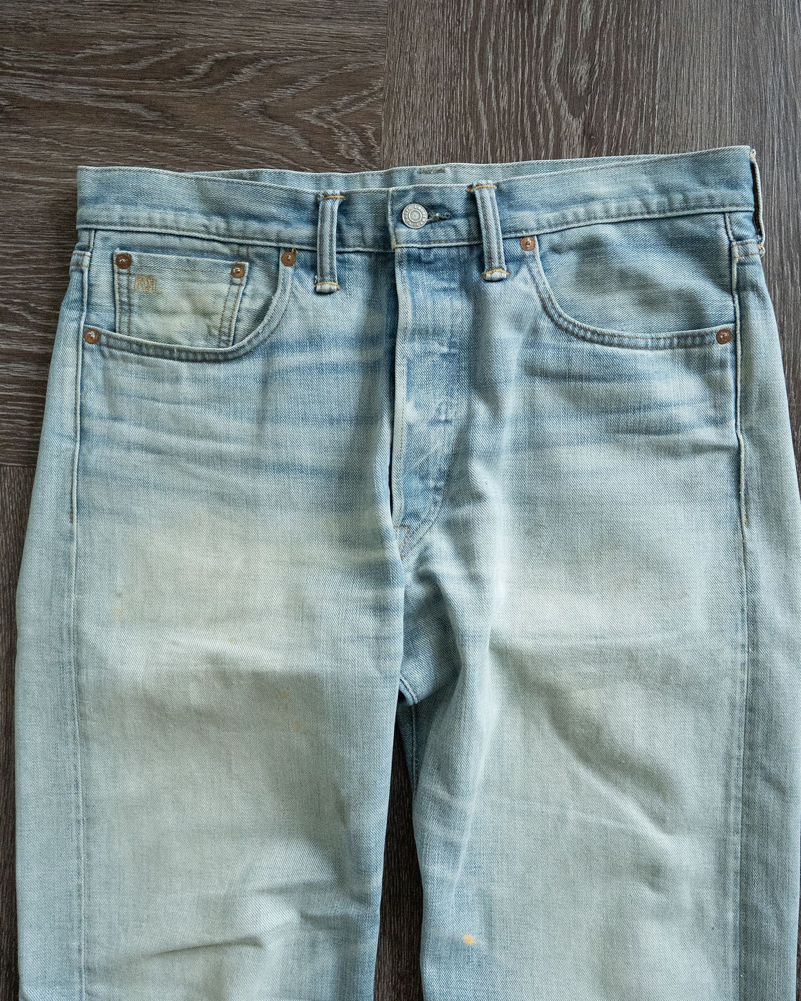 RRL Ralph Lauren Camden Washed Selvedge Denim – Straight Fit Size US 34 / EU 50 - 3 Thumbnail