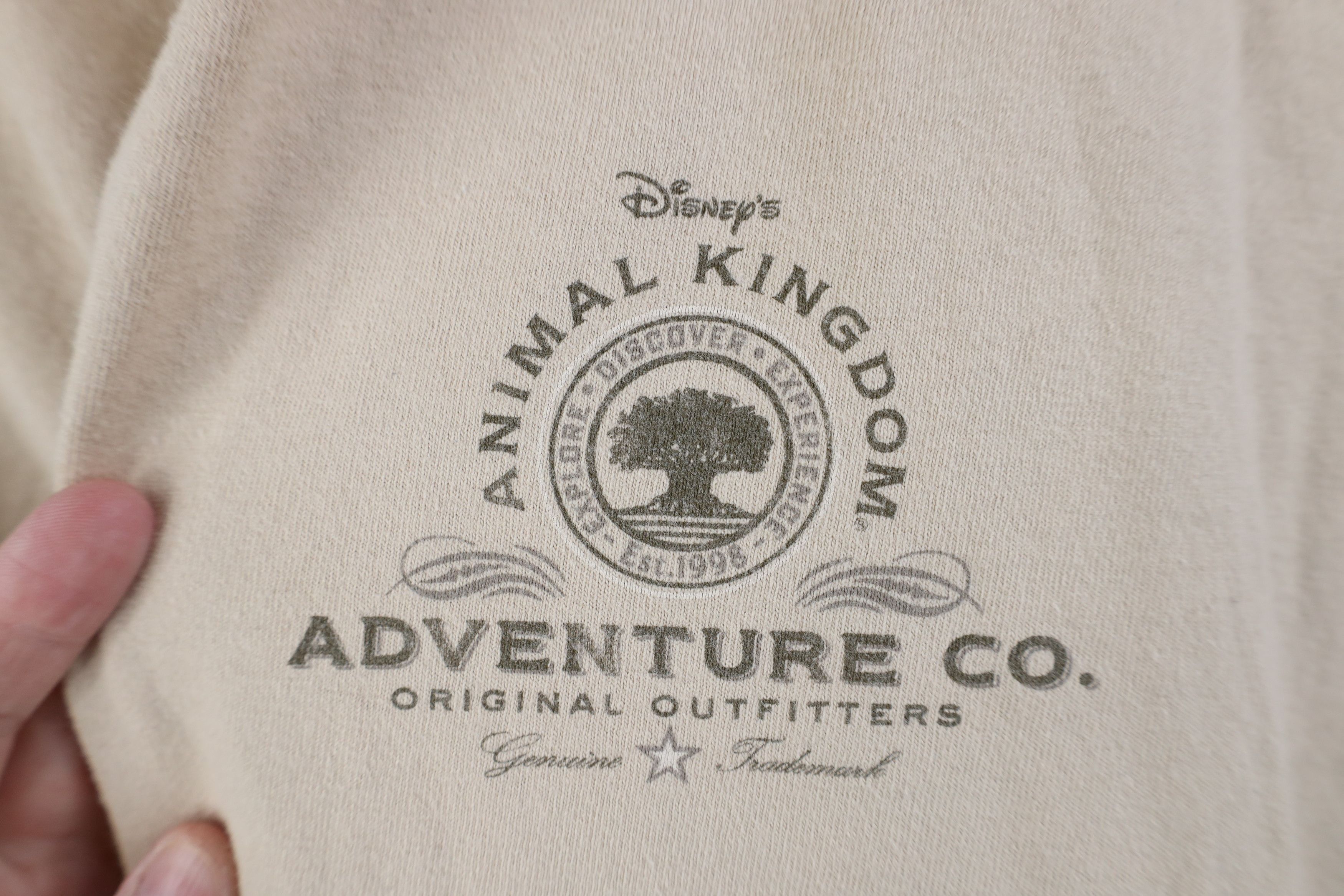 Disney Vintage 90s Walt Disney World Long Sleeve T-Shirt Beige Size US XL / EU 56 / 4 - 4 Thumbnail