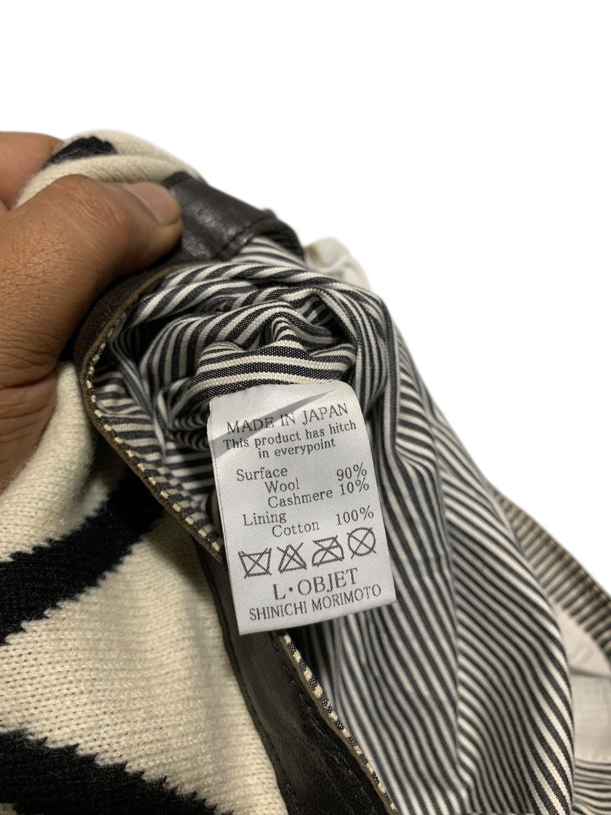 Gaultier Homme Objet L.Objet Shinichi Morimoto zig zag wool cashmere skirt Size 26" / US 2 / IT 38 - 9 Thumbnail