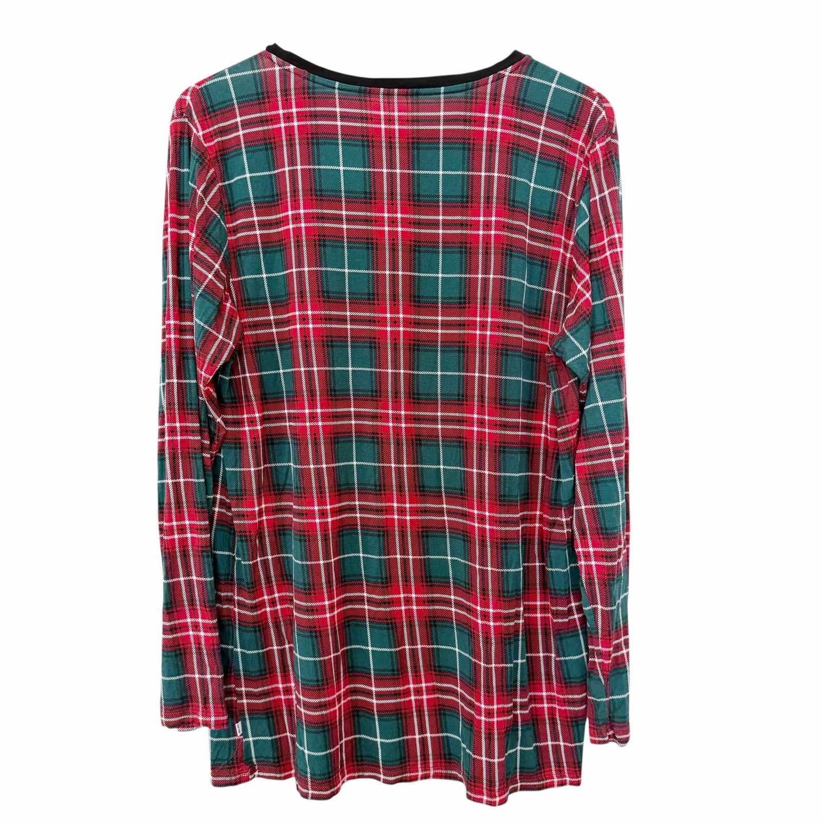 Other Little Sleepies Red Green Plaid Long Sleeve Pajama Top Sz L Size L / US 10 / IT 46 - 3 Thumbnail