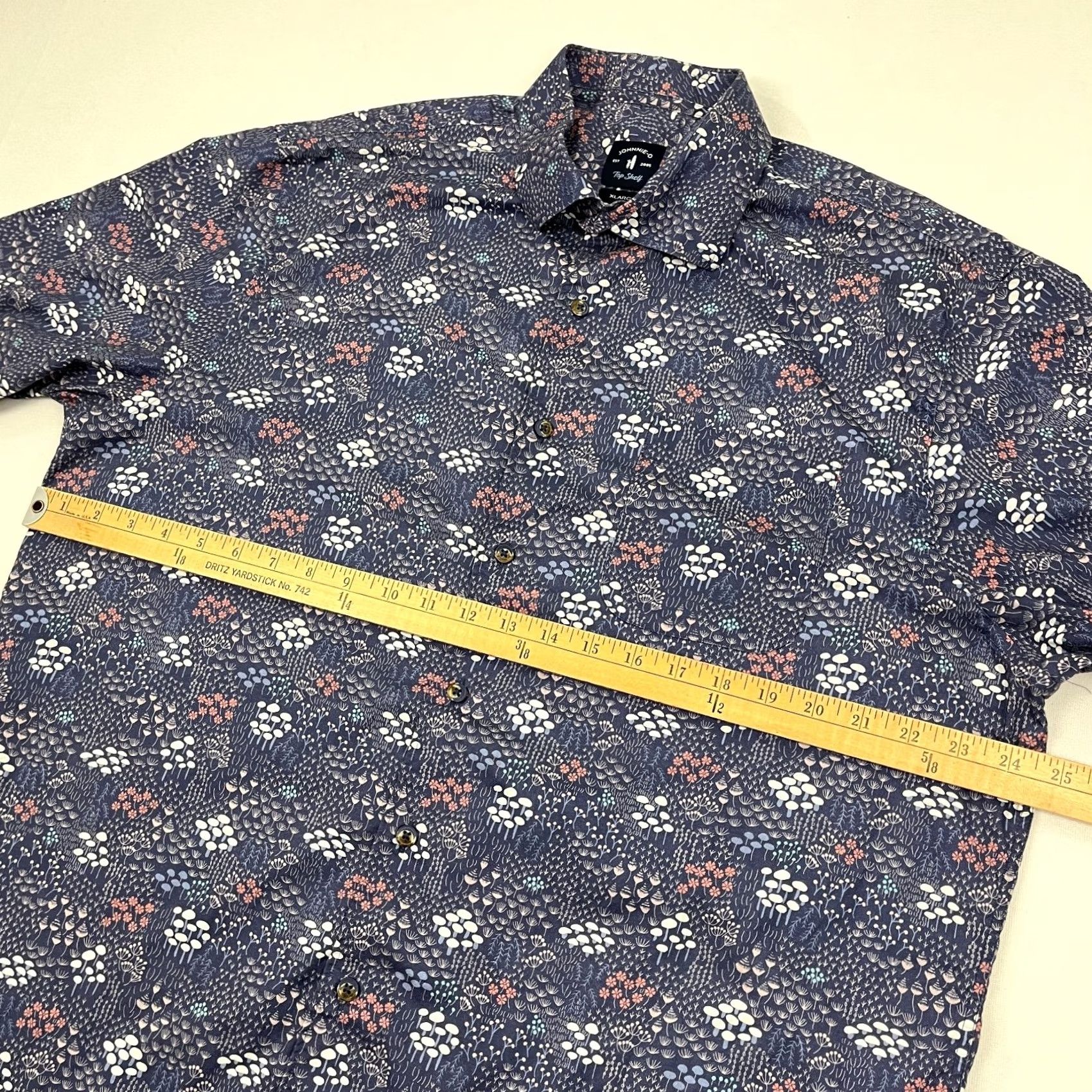 johnnie-O VINTAGE Johnnie-O Top Shelf Winslow Shirt Mens XL Blue Coastal Coral Reef Hawaiian Prep Size US XL / EU 56 / 4 - 5 Thumbnail