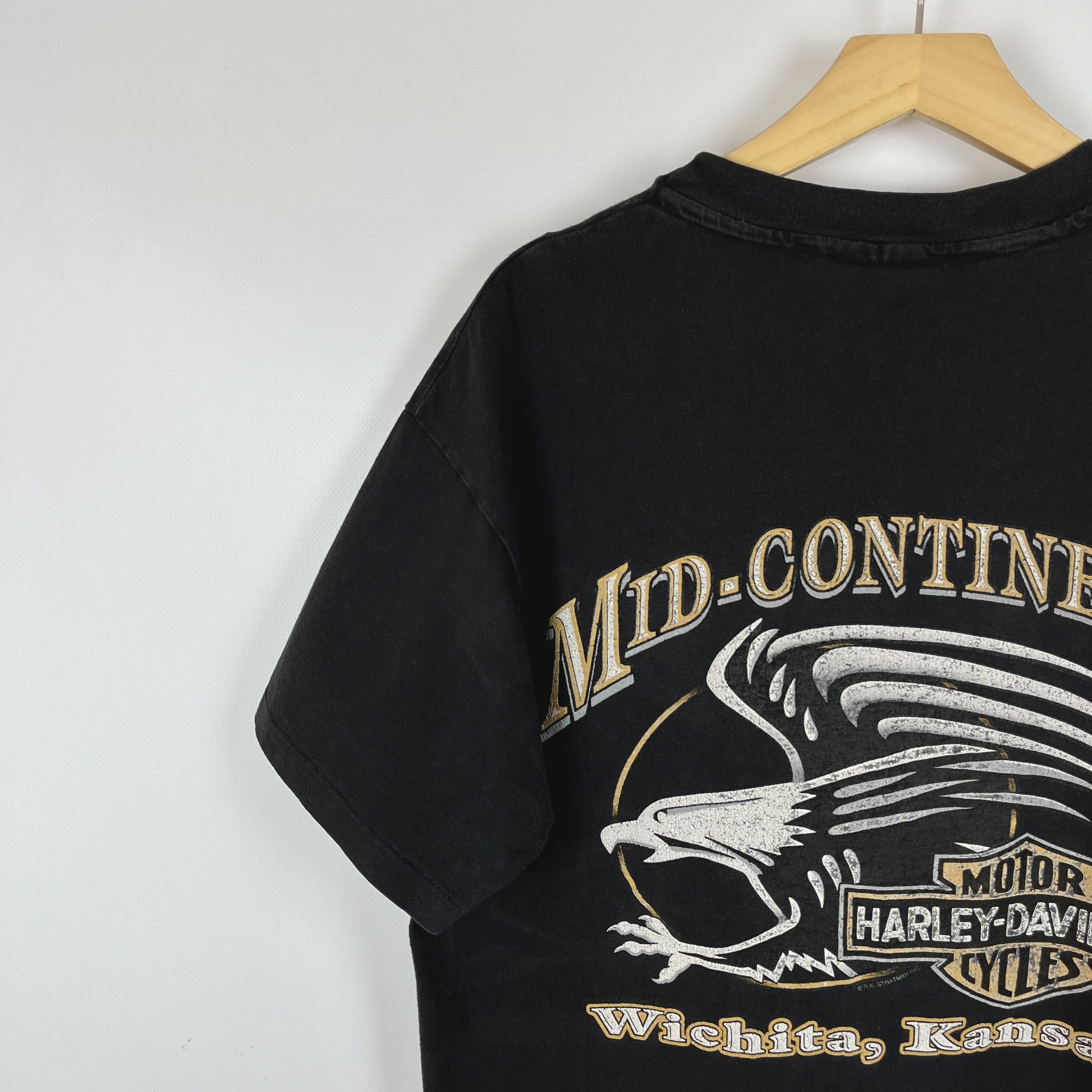 Harley Davidson Vintage Harley Davidson Wings Over America T Shirt 90’s Size US L / EU 52-54 / 3 - 19 Thumbnail