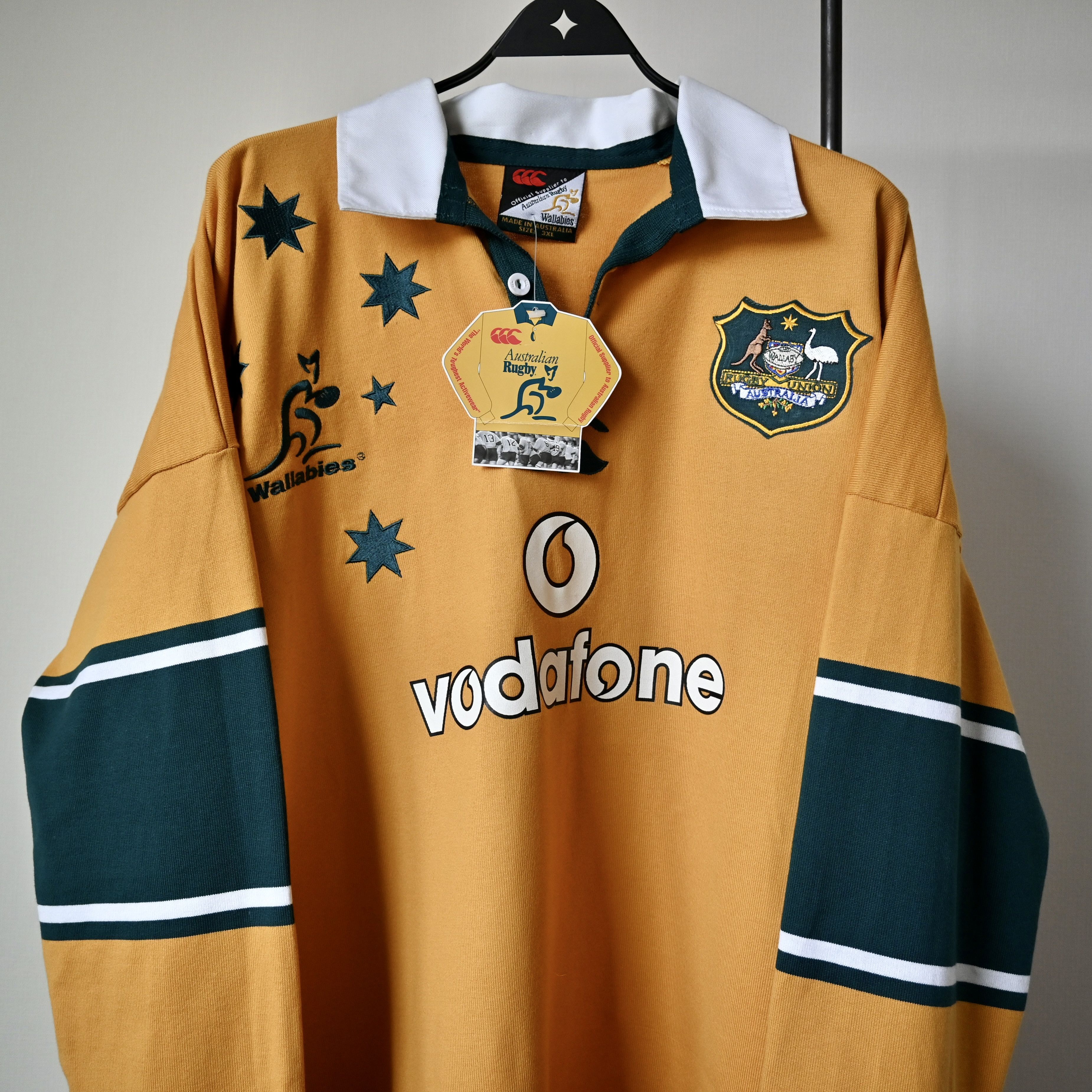 Canterbury of New Zealand DEADSTOCK, VTG 2003 Canterbury Australia Union rugby shirt Size US XXL / EU 58 / 5 - 6 Thumbnail