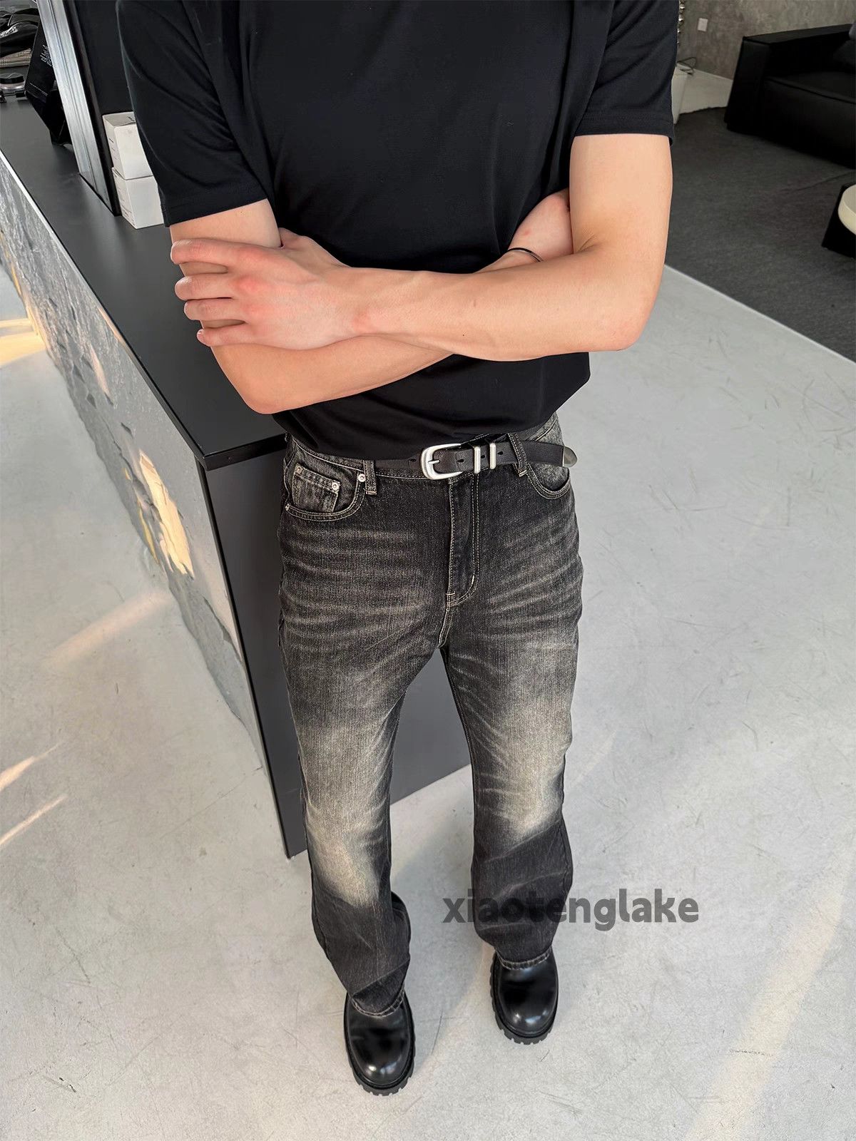 Jean × Vintage washed faded cleanfit yuppie loose bootcut punk jeans Size US 32 / EU 48 - 3 Thumbnail
