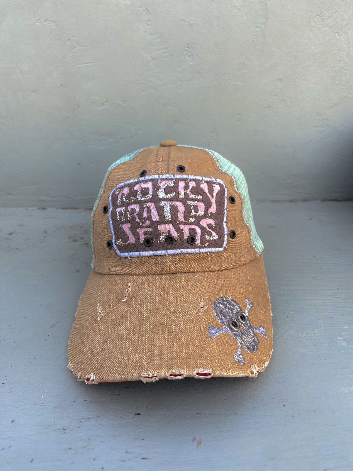If Six Was Nine 2000s Rocky Jeans skull trucker hat Size ONE SIZE - 2 Thumbnail