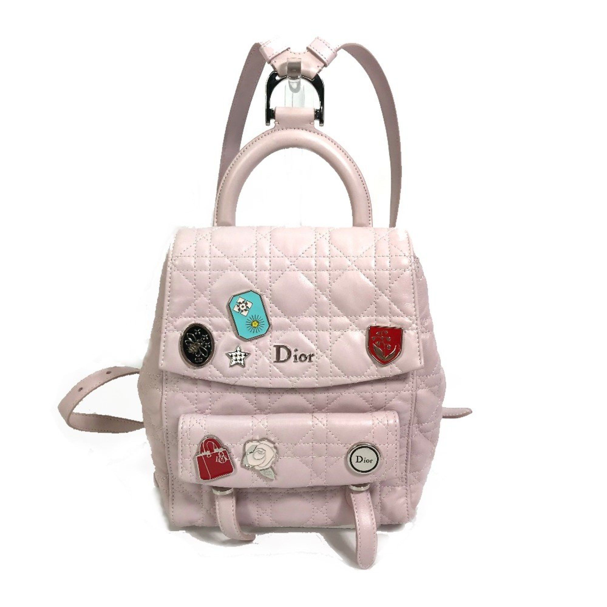 Dior Christian CHRISTIAN DIOR Cannage Stardust Small Ginza limited Backpack Soft pink pink Size ONE SIZE - 1 Thumbnail