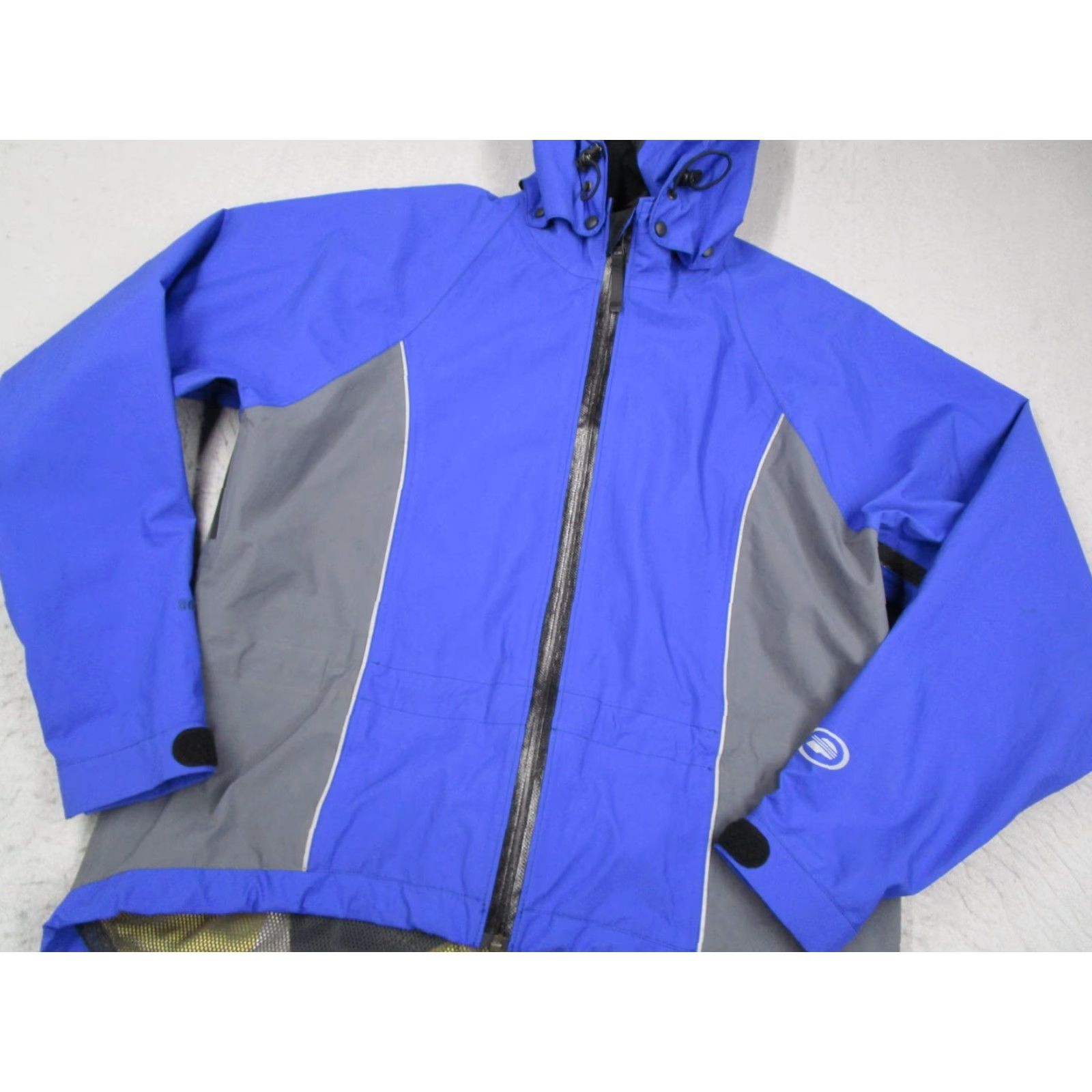 Vintage Performance Jacket Mens Large Blue Waterproof Hooded Cycling Rain Windbreaker Size US L / EU 52-54 / 3 - 2 Thumbnail