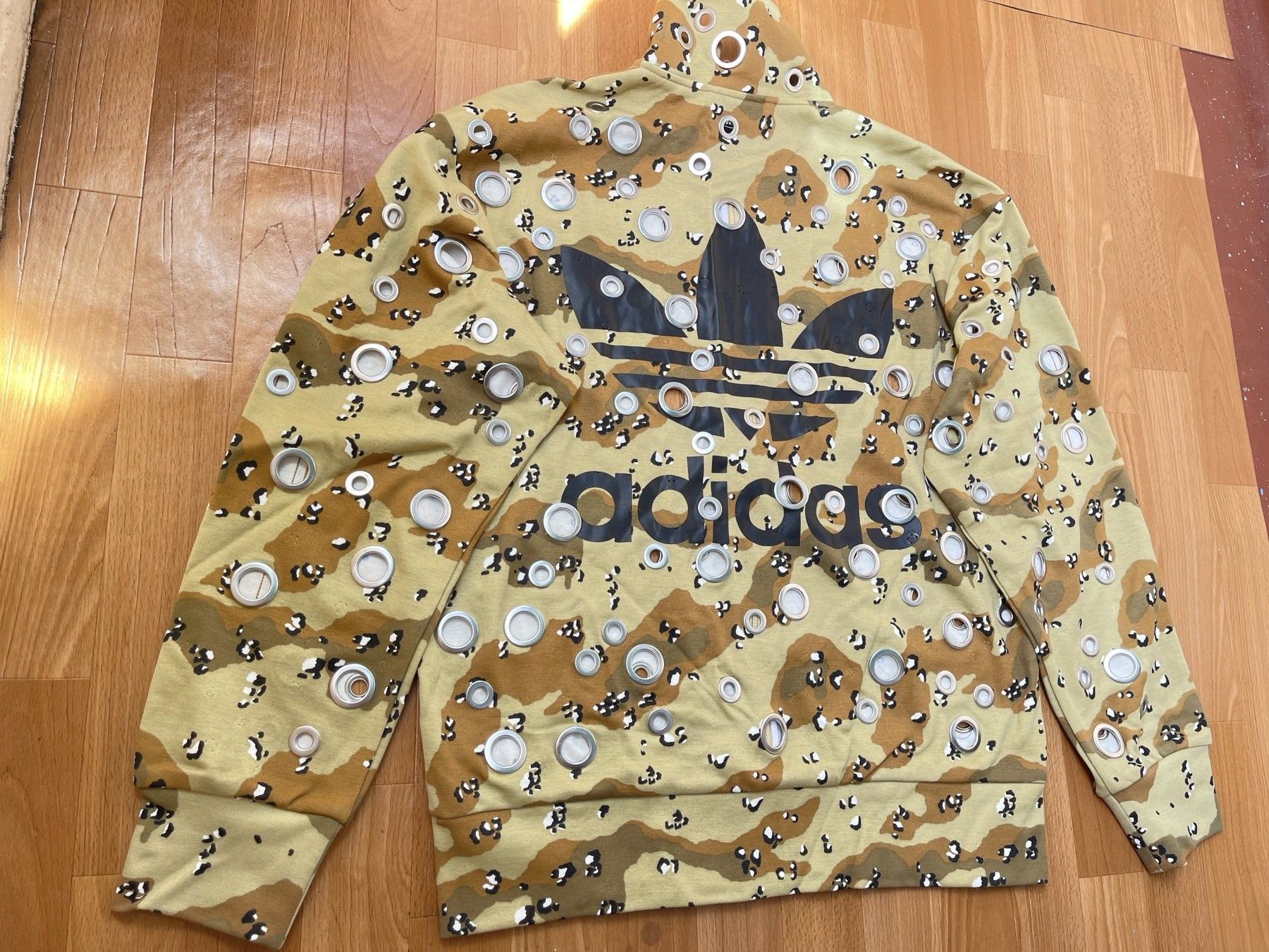 Adidas × Jeremy Scott Adidas Jeremy Scott Jacket Camo Firebird crystal hole O27142 Size US M / EU 48-50 / 2 - 10 Thumbnail
