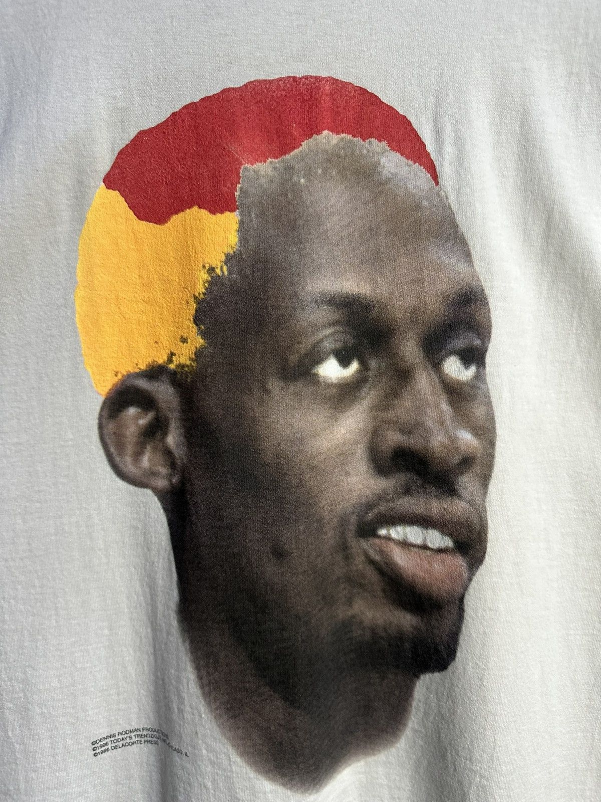 Vintage Vintage Single Stitch 1996 Today Trenz Dennis Rodman Shirt Size US L / EU 52-54 / 3 - 3 Thumbnail