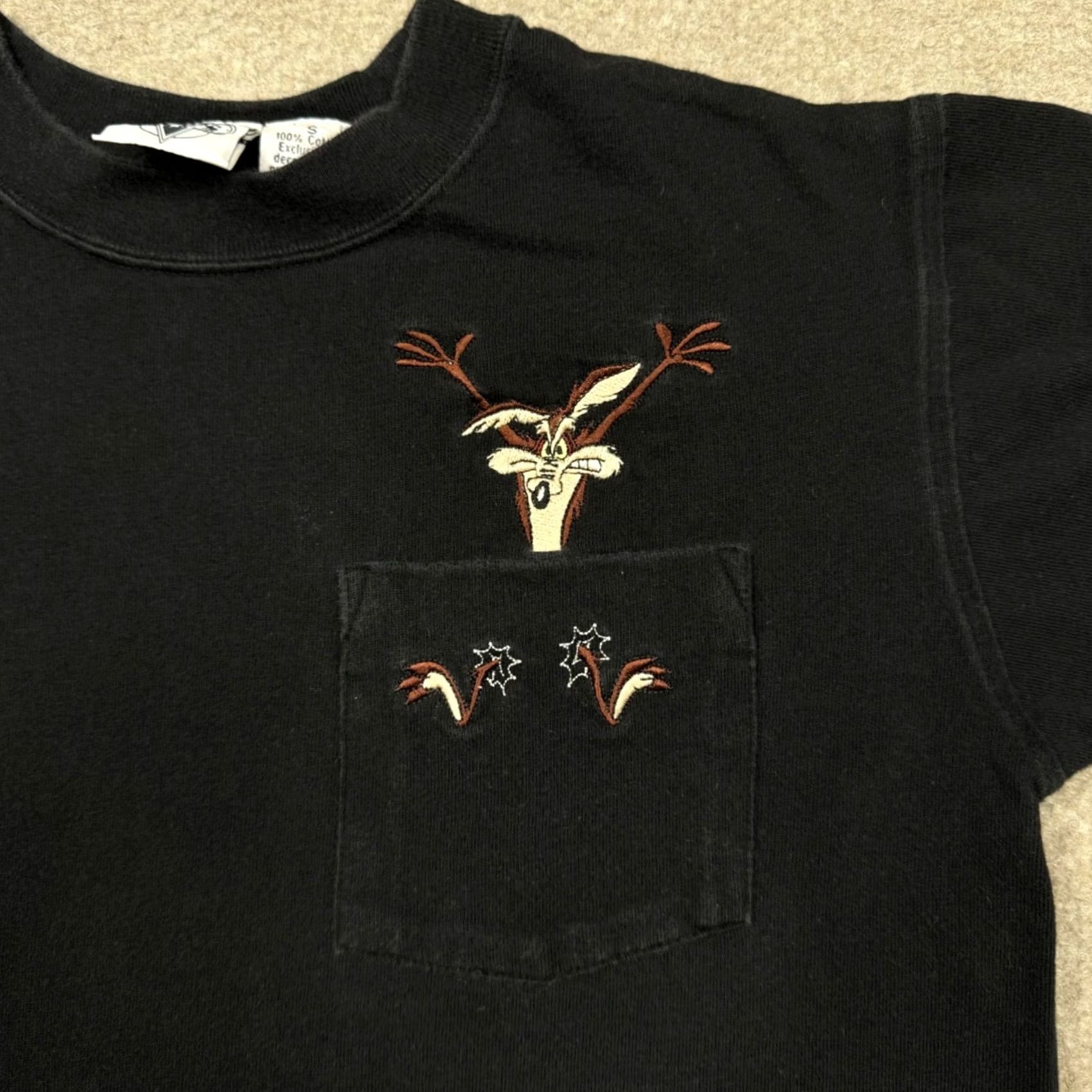 Vintage VINTAGE Looney Tunes Shirt Womens S Black Short Sleeve T-Shirt Y2k 90s Cartoon Tweety Bugs Bunny Wile E Cayote Size S / US 4 / IT 40 - 2 Thumbnail