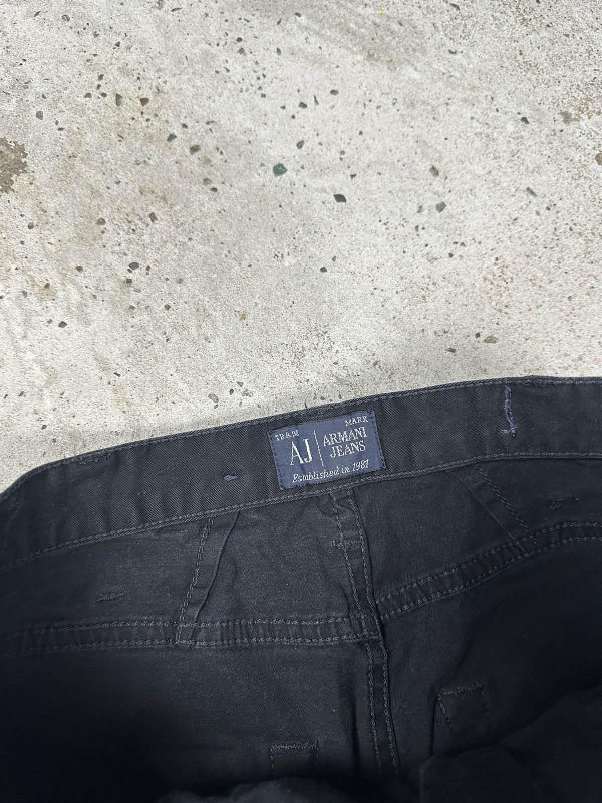 Armani × Giorgio Armani × Vintage Vintage Y2K Armani Jeans Black Pants Size US 31 - 9 Thumbnail