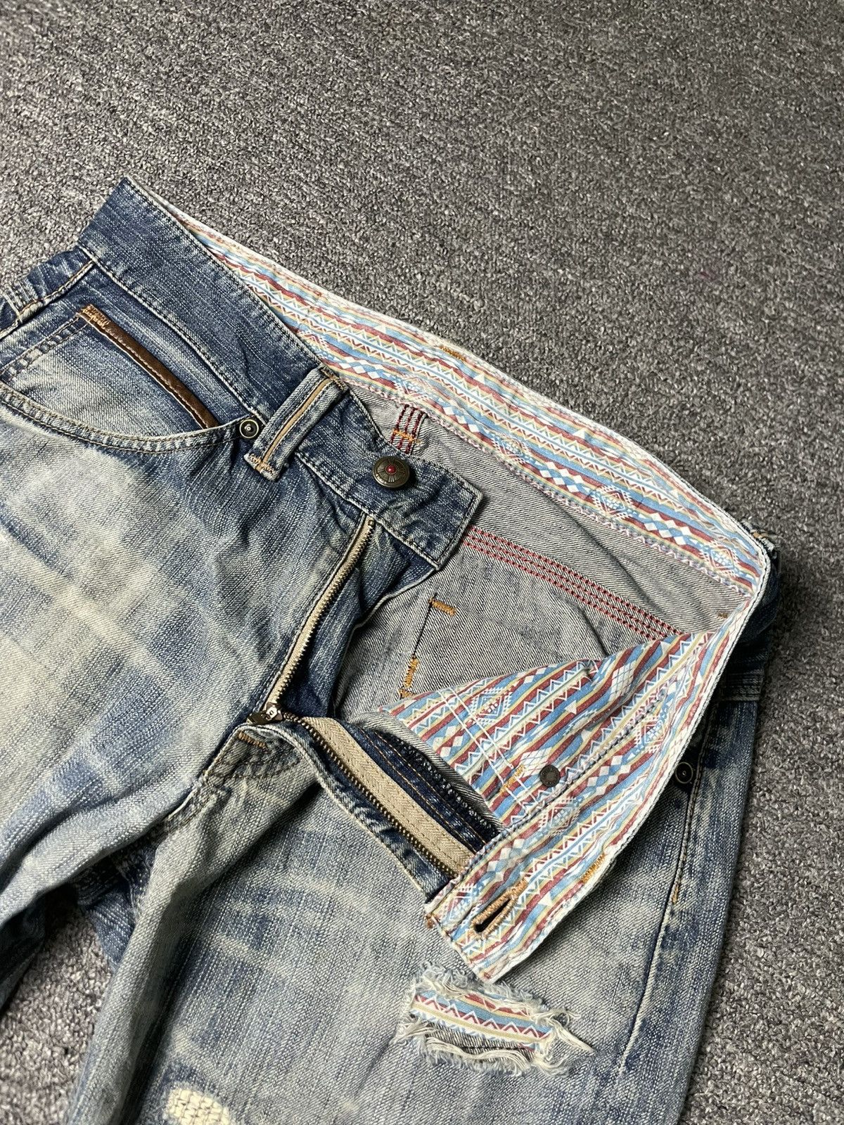 Edwin × Vintage Exclusive Vintage Edwin Distressed Denim (89) Size US 34 / EU 50 - 8 Thumbnail