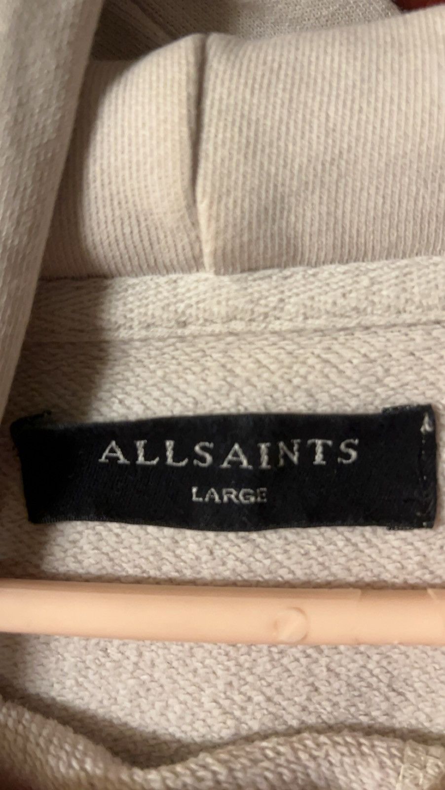 Allsaints × Designer Allsaints Beige Stitched Hoodie Size US L / EU 52-54 / 3 - 3 Thumbnail