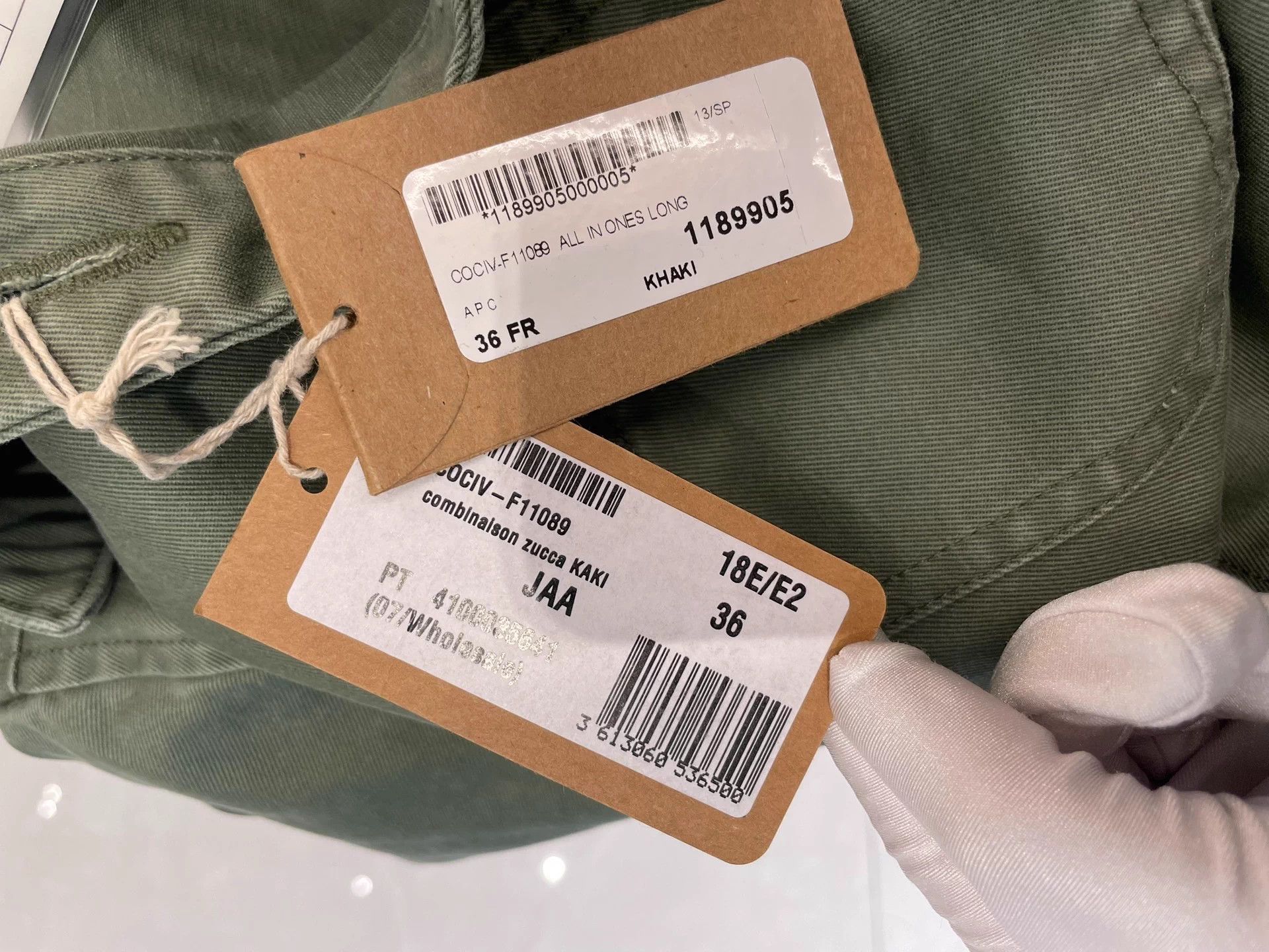 A.P.C. A.p.c Authentic military green cotton jumpsuit 36 Size 26" / US 2 / IT 38 - 3 Thumbnail