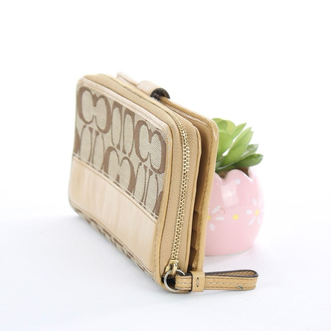 Coach Coach Signature Stripe Checkbook Wallet Size ONE SIZE - 4 Thumbnail