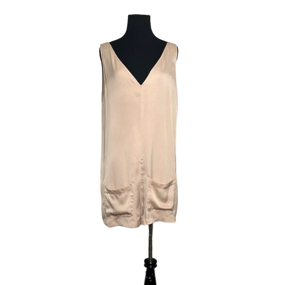 Guess Guess beige satin sleeveless romper size M Size 28" / US 6 / IT 42 - 1 Thumbnail