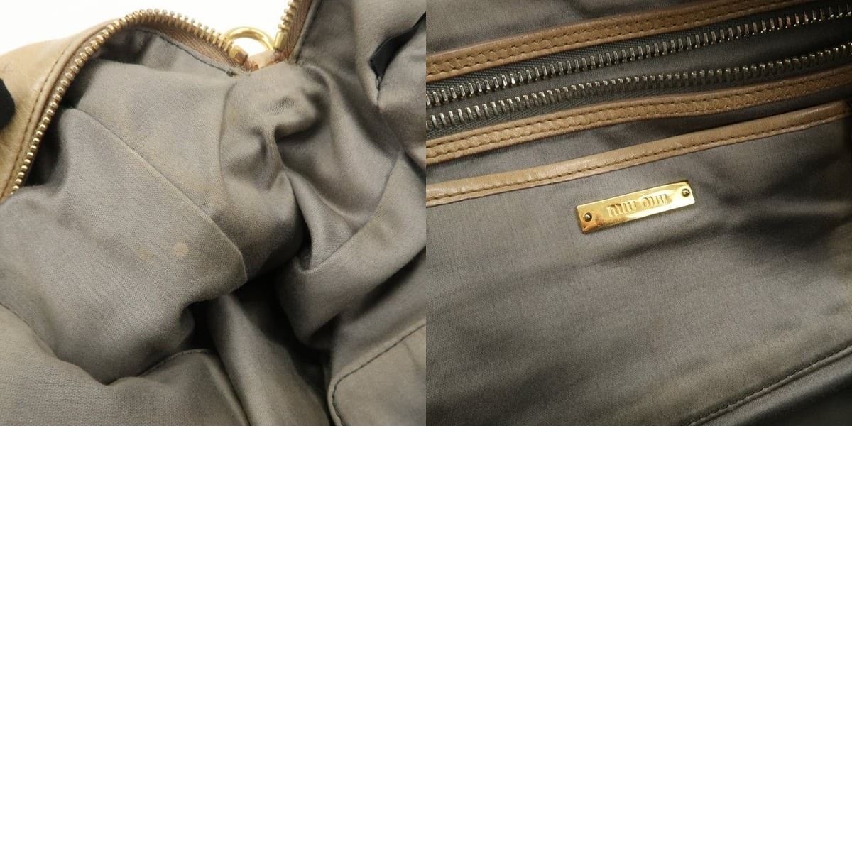 Miu Miu Miu Miu Nappa Leather Satchel Tan Size ONE SIZE - 8 Thumbnail