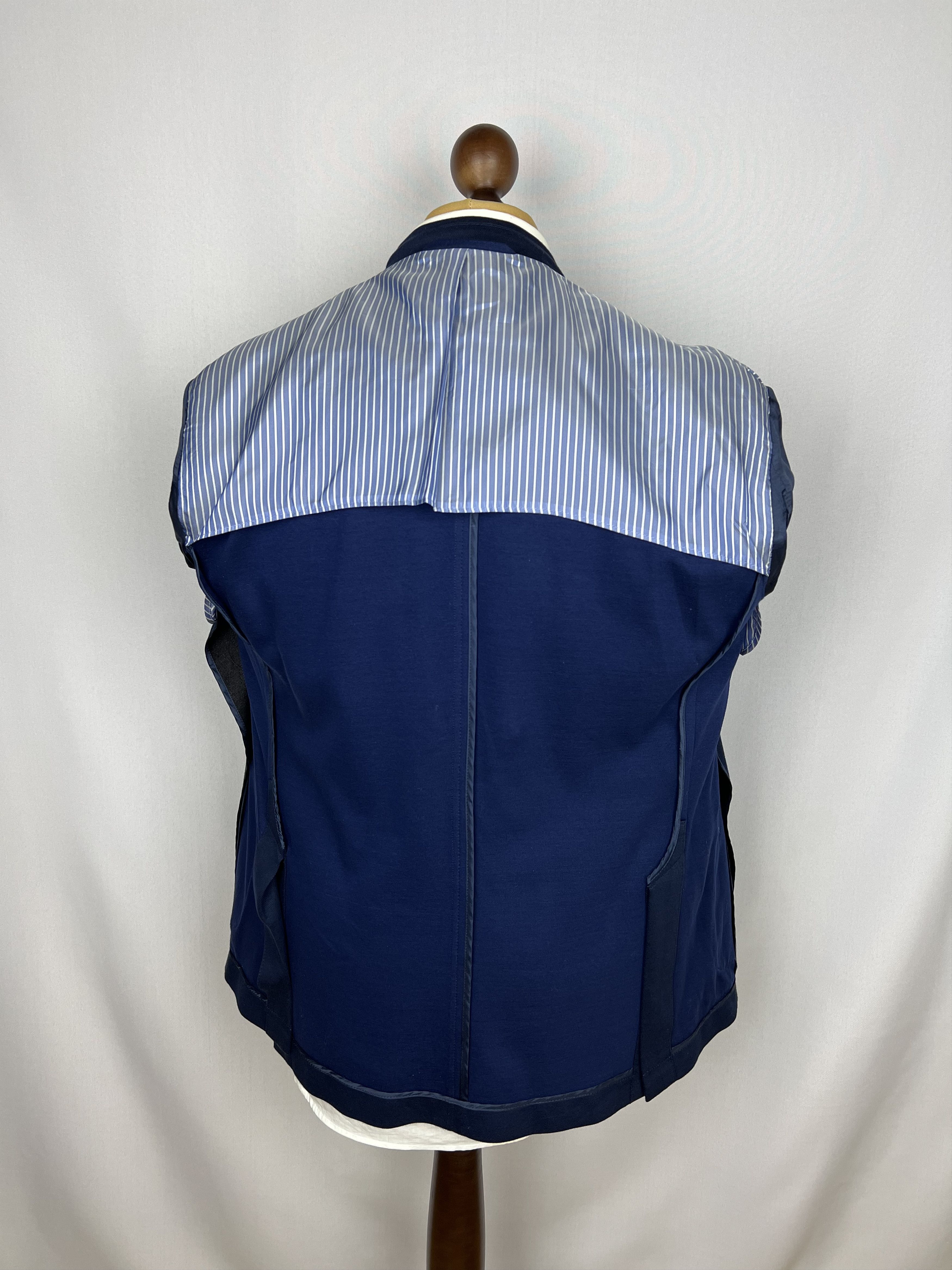Hackett London Solid Navy-Blue Cotton Blend Half-Lined Sport Coat Size 42R - 4 Thumbnail