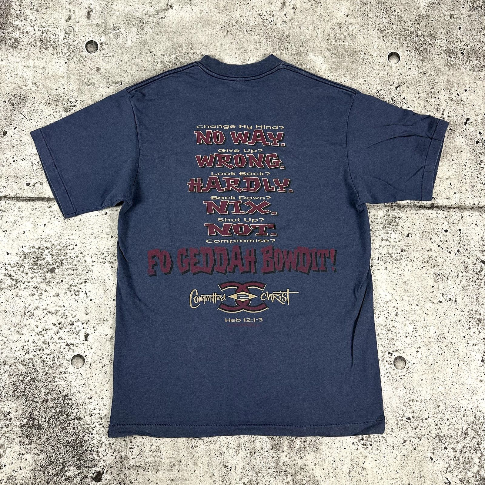 Vintage Committed to Christ Vintage Jesus Tee Size Large 90s Size US L / EU 52-54 / 3 - 4 Thumbnail