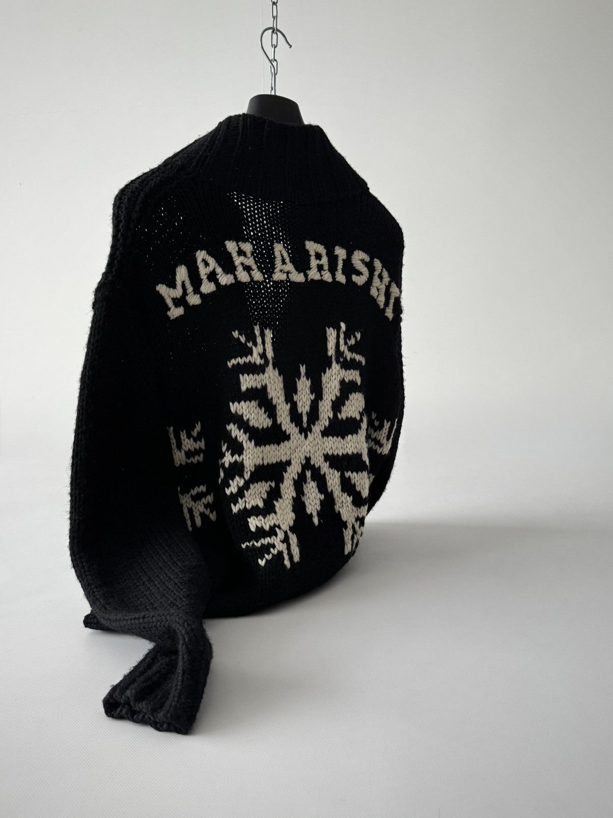 Maharishi Vintage 2000s Maharishi Heavy Knit Wool Cardigan Size US M / EU 48-50 / 2 - 6 Thumbnail