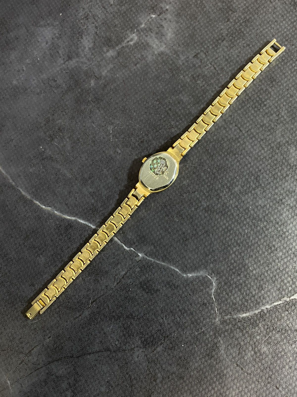 Jewelry × Vintage Elegant OMAX Watch with Crystals and Gold Case Size ONE SIZE - 6 Thumbnail