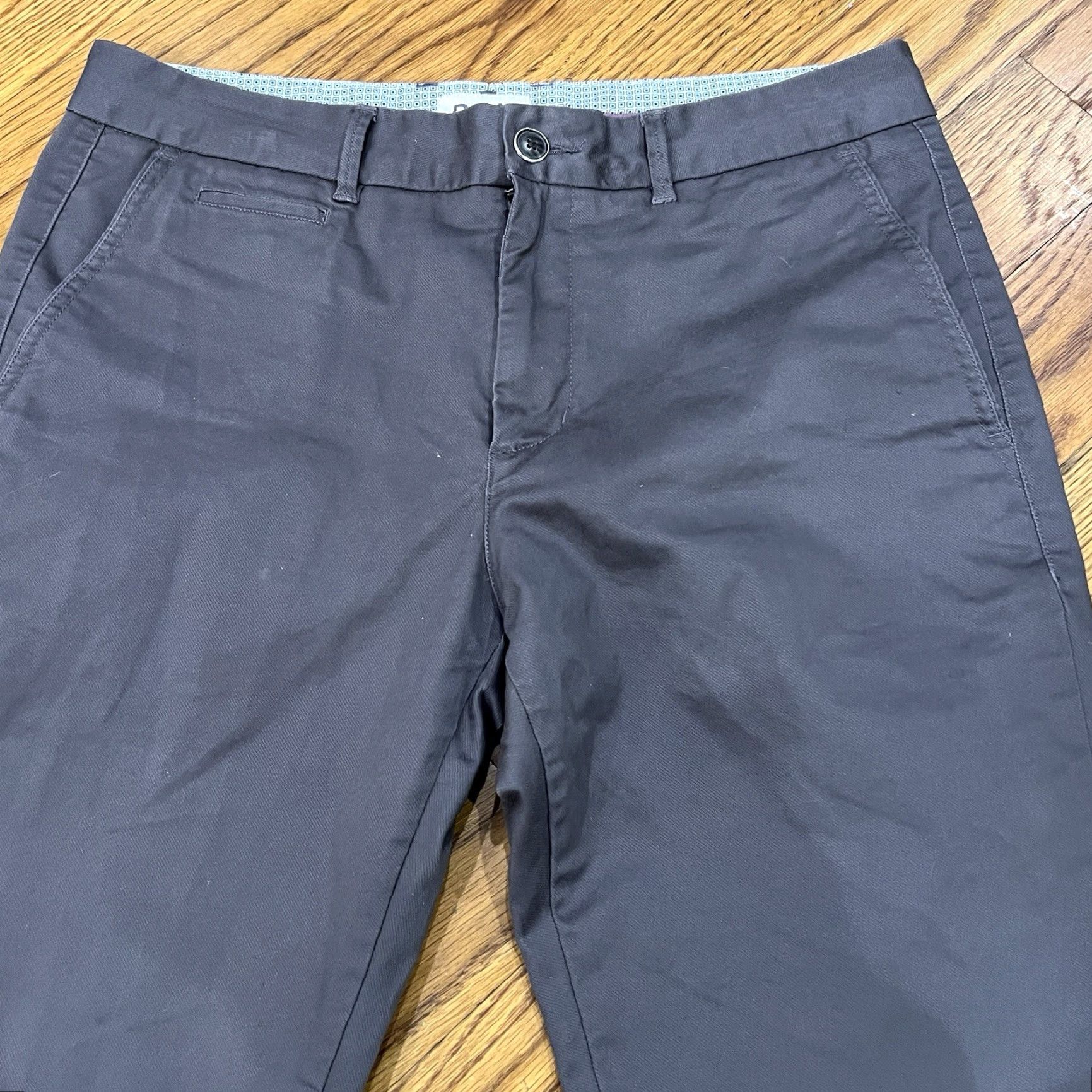 Vintage Perk Slim Fit + Stretch 33x32 Grey Pants Chinos Size US 33 - 2 Thumbnail