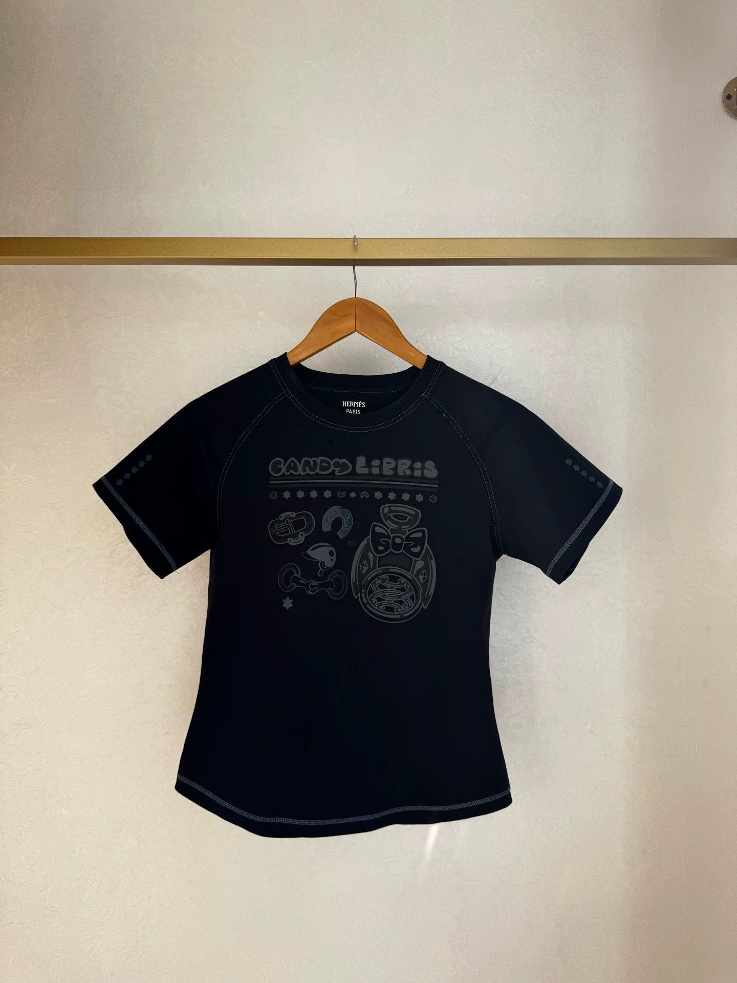 Hermes Hermes 25FW Print Solid Jersey Fitted Tee 36 99 New Size XS / US 0-2 / IT 36-38 - 1 Thumbnail