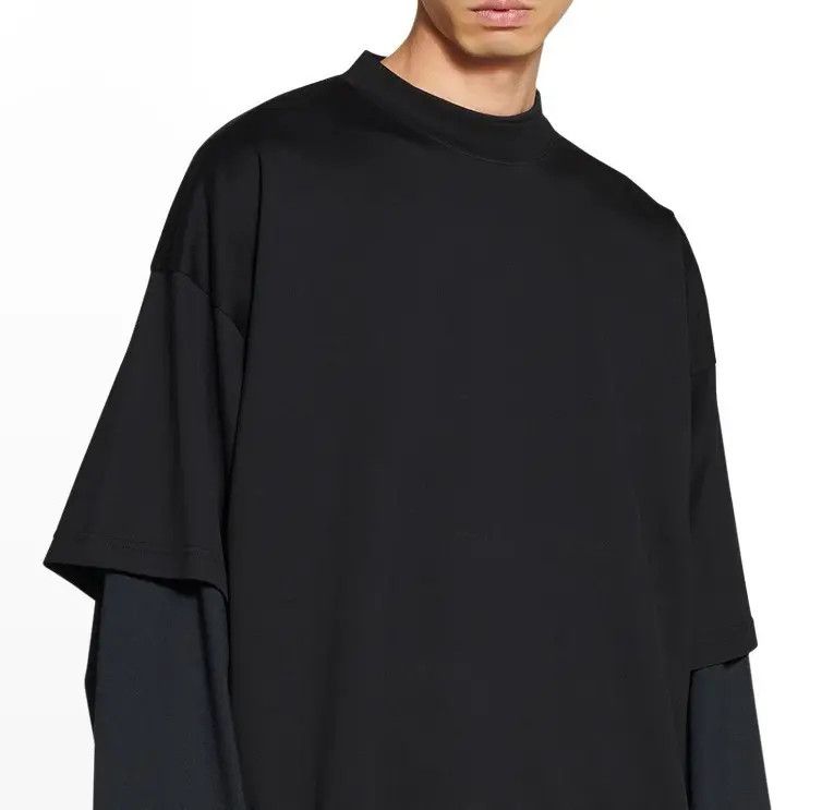 Balenciaga o1srvl11e0525 T-Shirt Oversized in Black Size US L / EU 52-54 / 3 - 5 Thumbnail