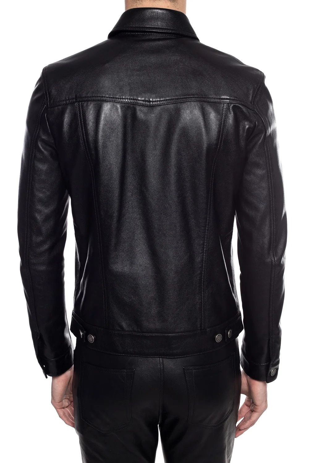 Saint Laurent Paris o1y0325 Leather Jacket in Black Size US L / EU 52-54 / 3 - 4 Thumbnail