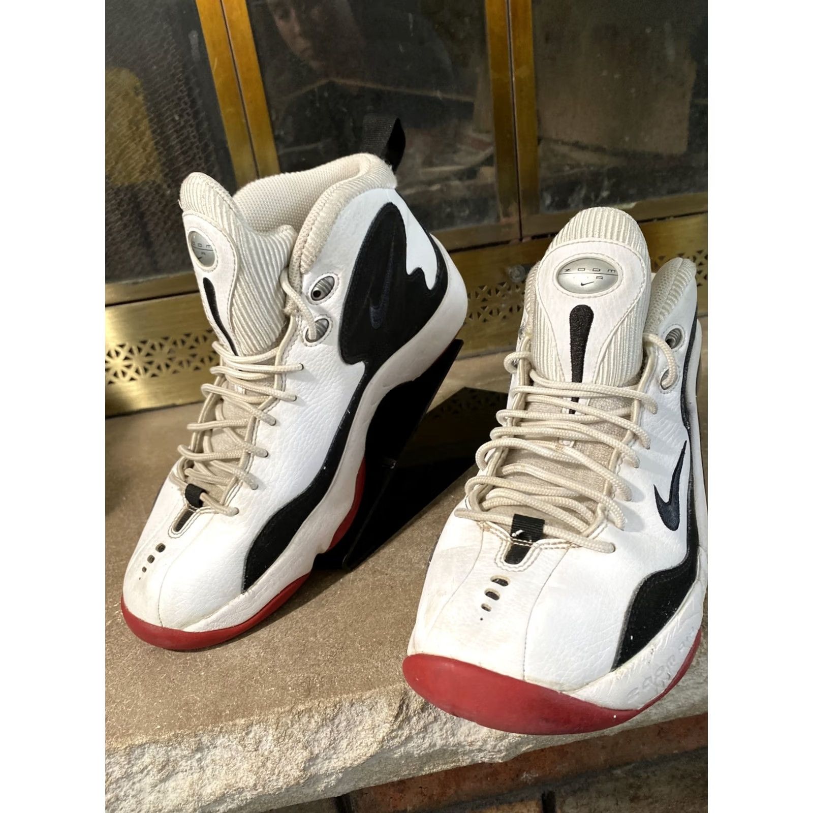 Nike VINTAGE Nike Zoom Hawk Flight Gary Payton Mens 9 805272-100 White Leather Basketball Shoes Glen? Size ONE SIZE - 2 Thumbnail