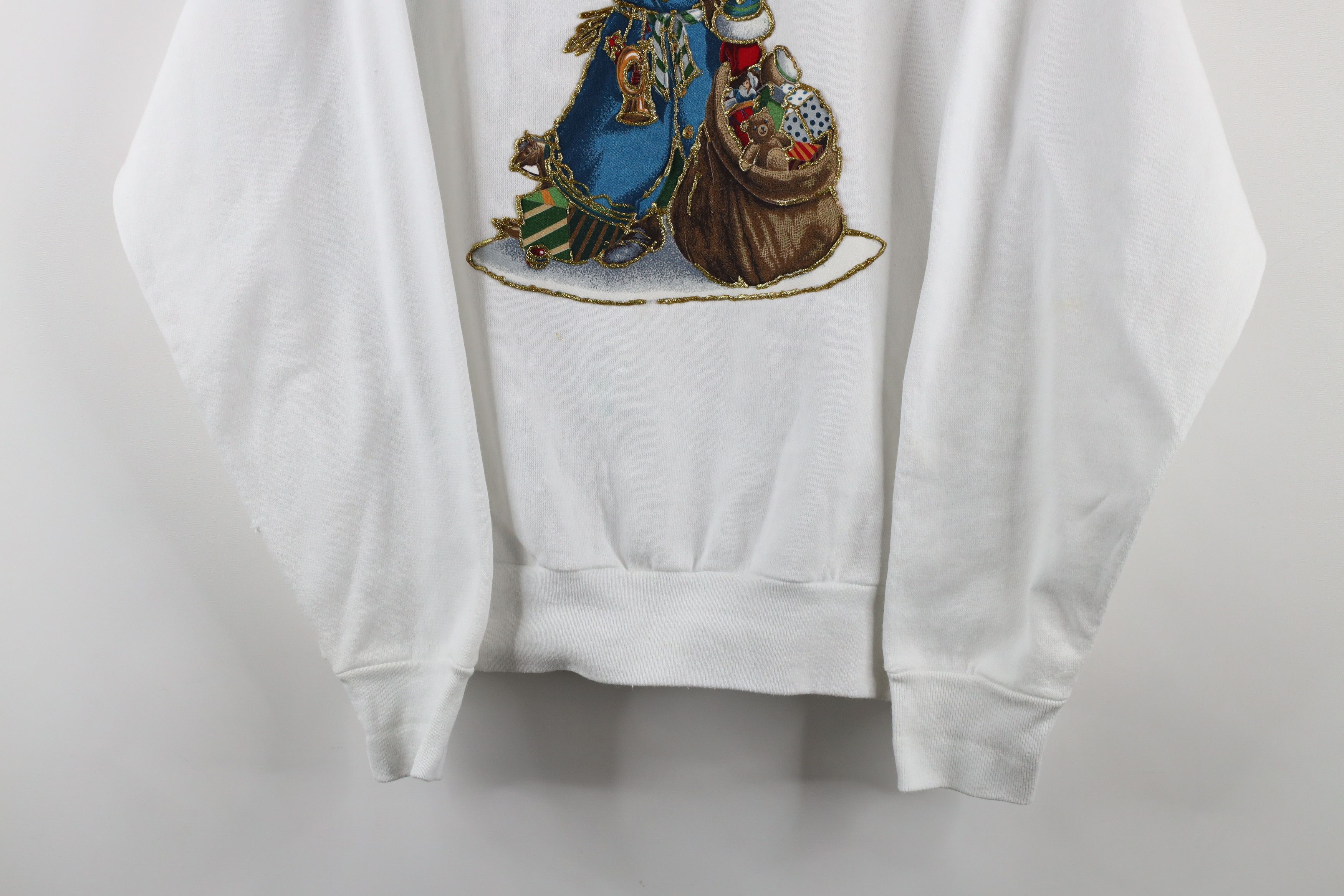 Vintage Vintage 90s Streetwear Christmas Santa Glitter Sweatshirt Size L / US 10 / IT 46 - 3 Thumbnail