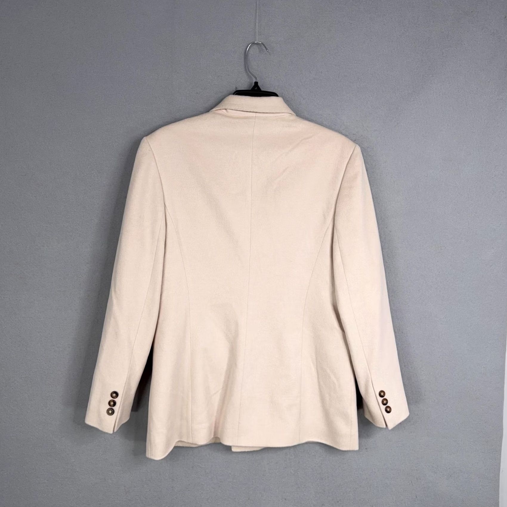 Doublet Depuis Votre Nom Blazer Womens 3 Beige Wool Angora Cashmere Double Breasted Jacket Blue? Size XS / US 0-2 / IT 36-38 - 4 Thumbnail