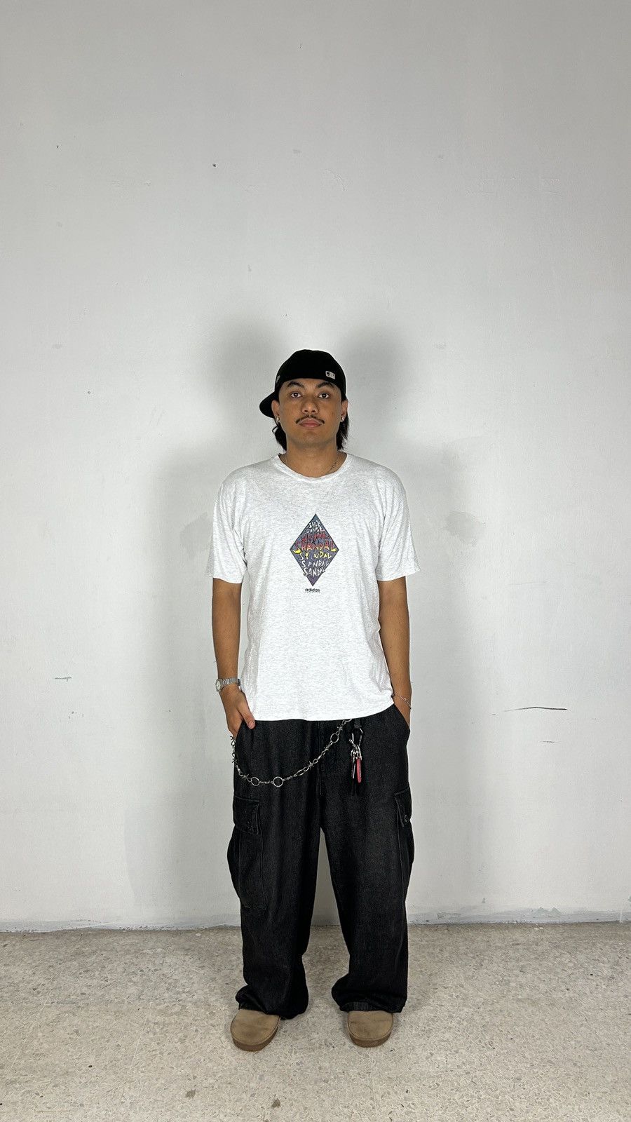 Vintage 1990s Adidas Sandal Tee Size US XL / EU 56 / 4 - 22 Thumbnail