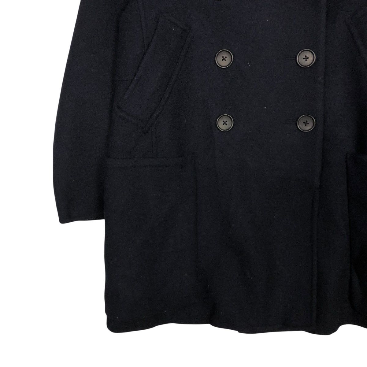 Jil Sander 🔥RICH BLACK WOOL LONG JACKET JILL SANDER J+ DOUBLE COLLAR Size US M / EU 48-50 / 2 - 6 Thumbnail