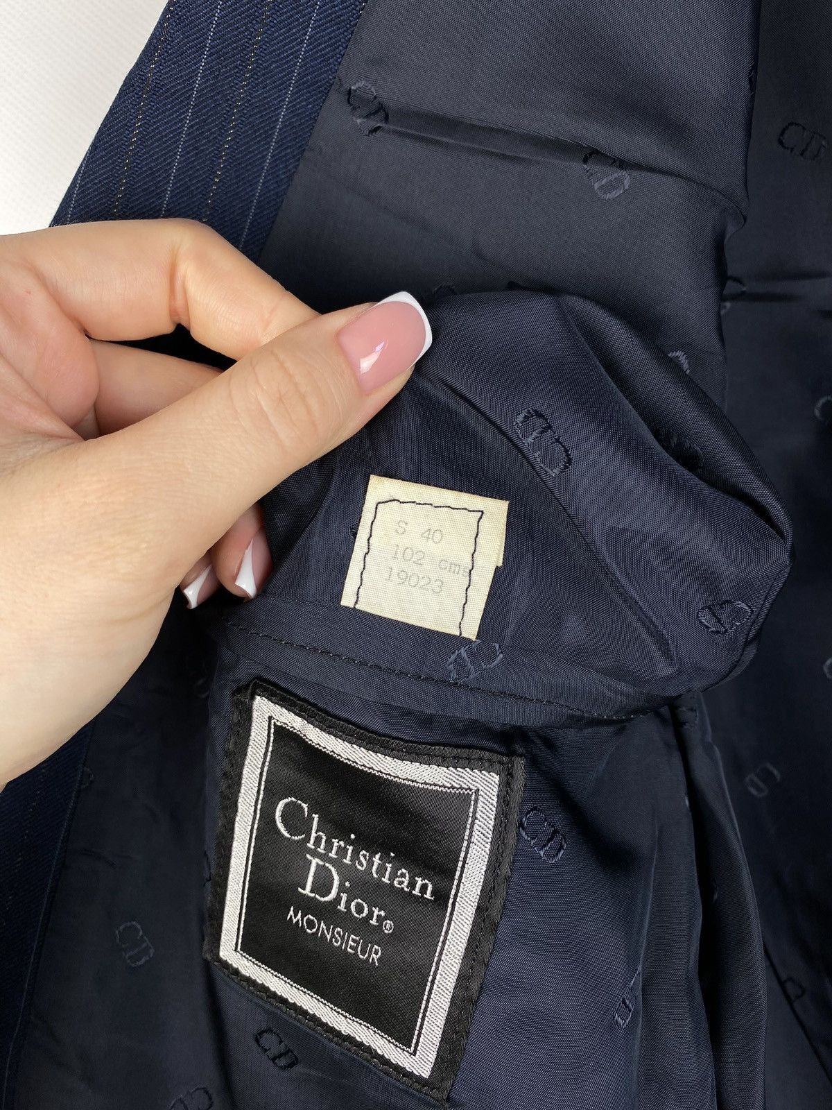 Christian Dior Monsieur × Dior × Vintage Christian Dior Monsieur vintage wool striped blazer jacket Size 40R - 21 Thumbnail