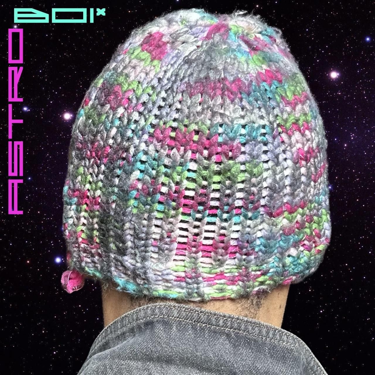 Other ASTROBOI* Pink Multicolored Knit Rhinestone Beanie Size ONE SIZE - 5 Thumbnail