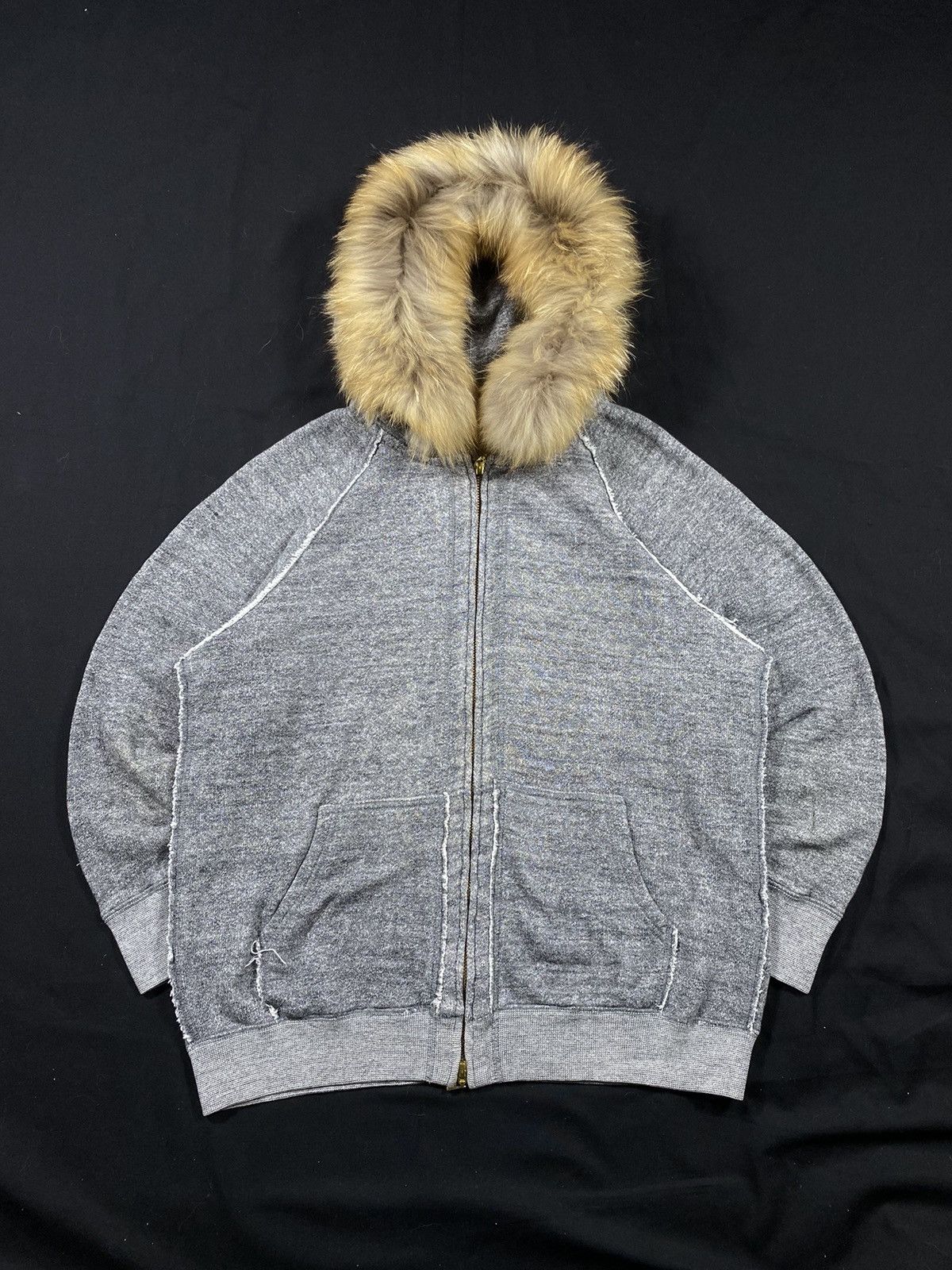 20471120 Vintage Japanese L.T.S Zip Fur Hoodie Size US L / EU 52-54 / 3 - 1 Thumbnail