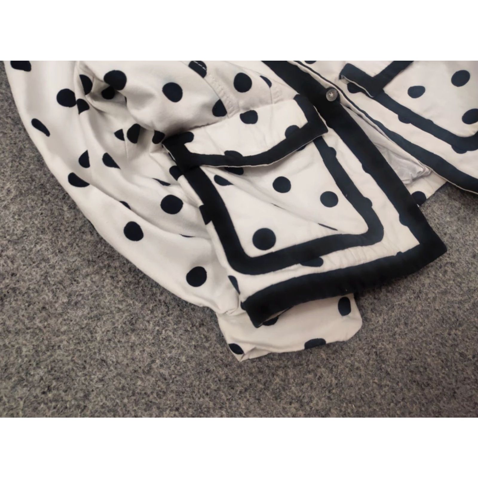 Valentino Valentino Valentino Roman Vintage Blazer Jacket Cotton White Black Polka Dots Size M / US 6-8 / IT 42-44 - 6 Thumbnail
