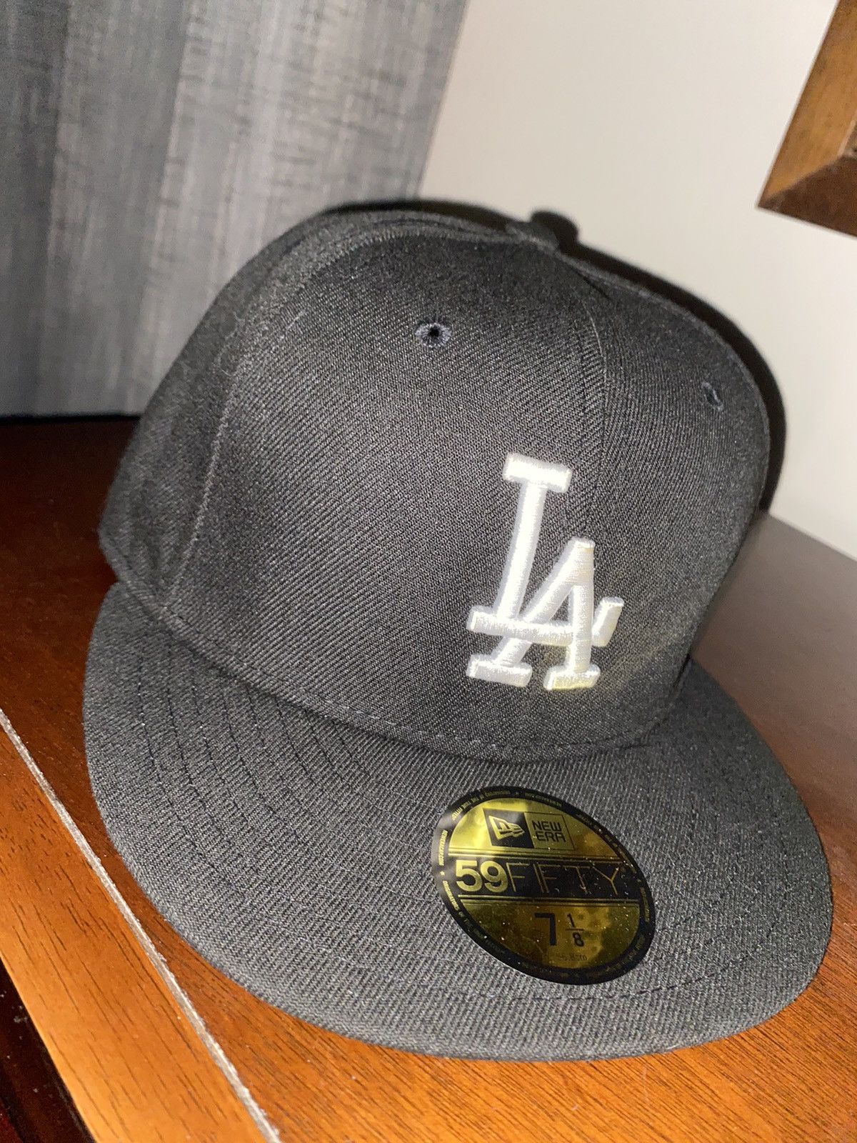 MLB Black La Dodgers Fitted Size ONE SIZE - 1 Thumbnail
