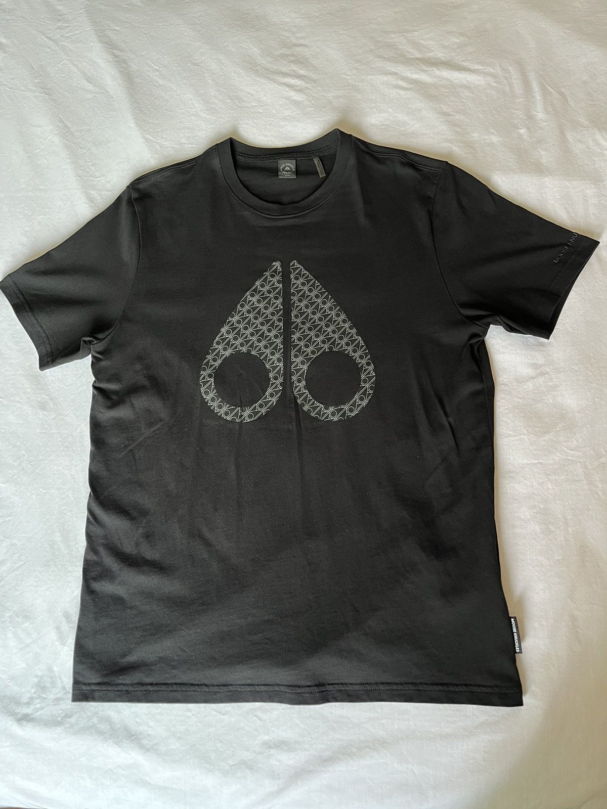 image of Moose Knuckles Logo T-Shirt in Black, Men's (Size Medium)