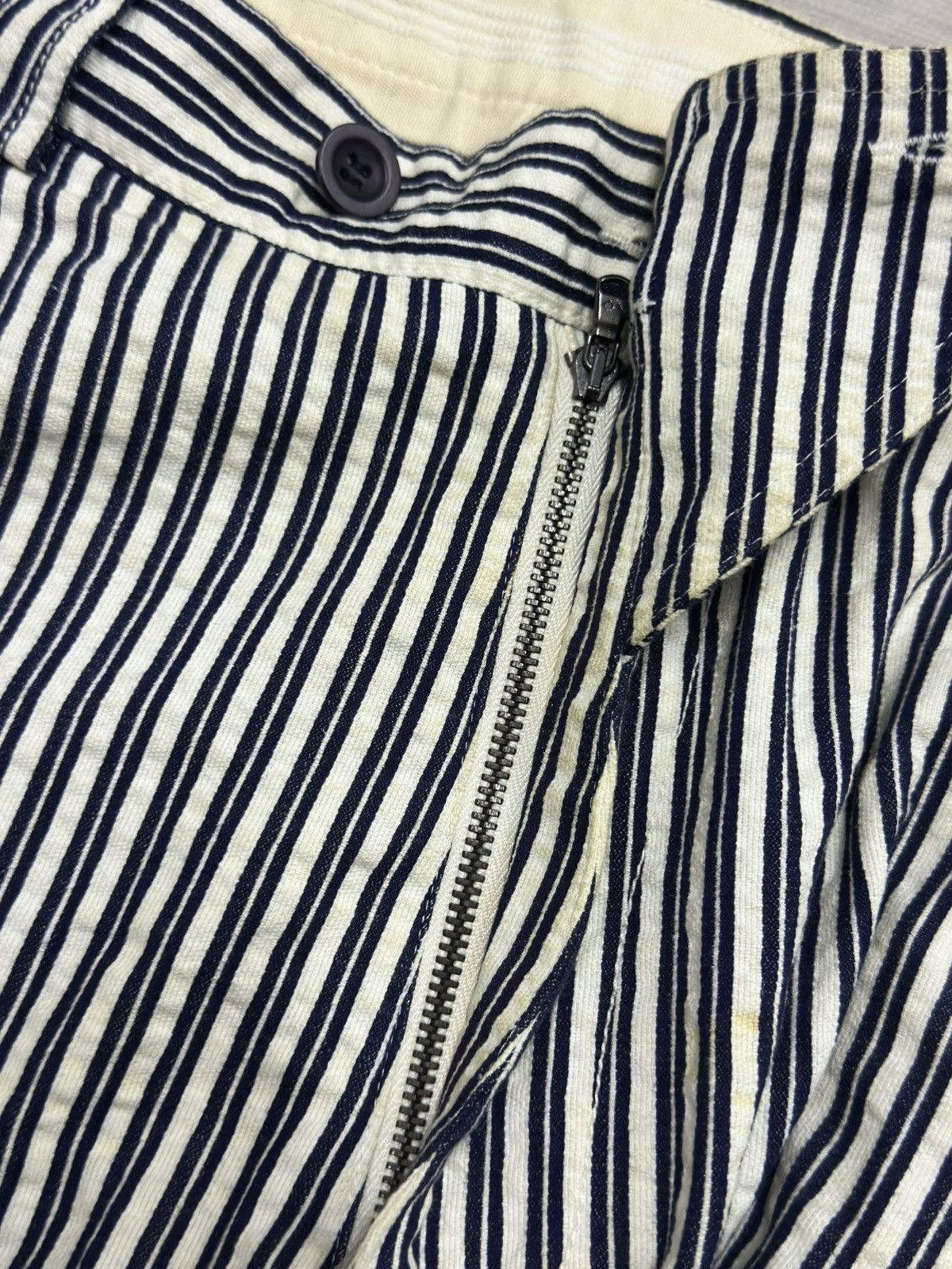 Giorgio Armani Vtg Emporio Armani Vertical Stripe Adjustable String Pant Size US 29 - 15 Thumbnail