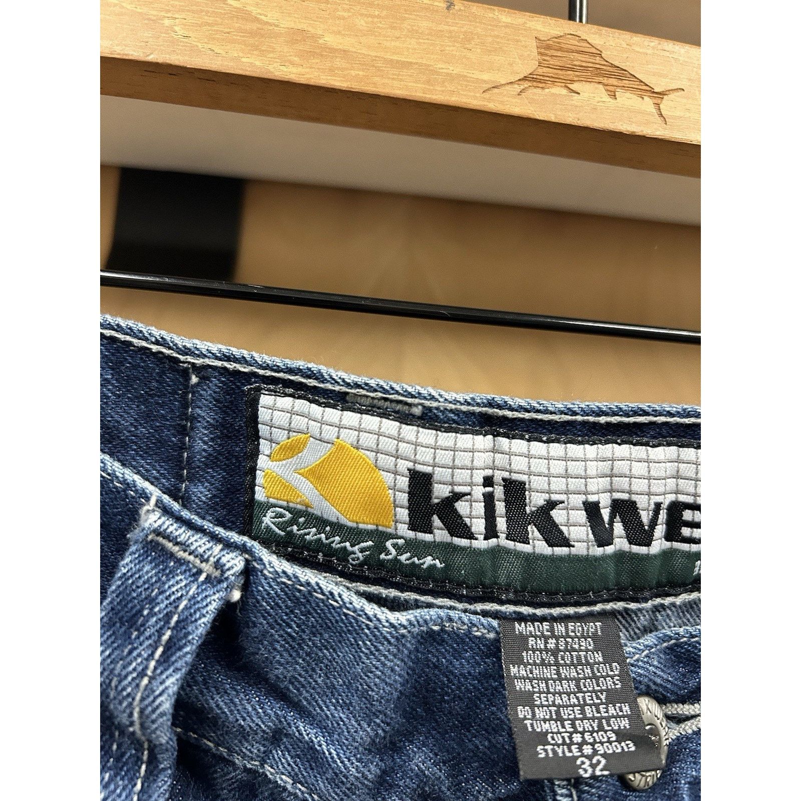 Vintage Y2K Kikwear Rave Jeans Wide Leg Baggy 30x31 Opening 20" Goth Size US 30 / EU 46 - 4 Thumbnail