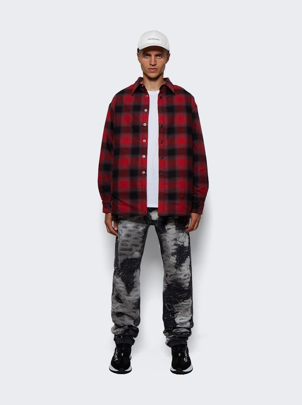 Givenchy o1mle0426 Slim Fit 5 Pocket Denim Jeans in White/Black Size US 30 / EU 46 - 2 Thumbnail