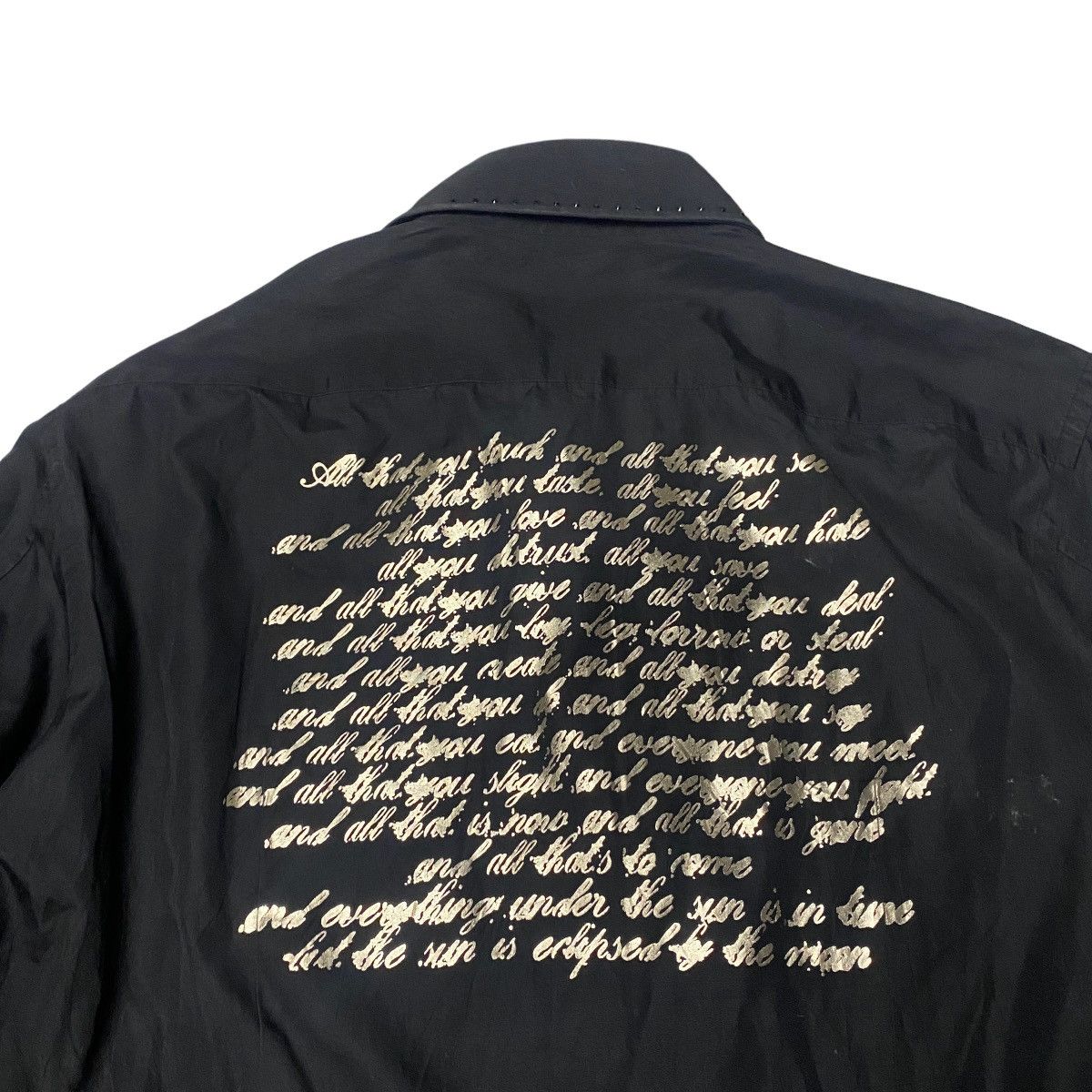 If Six Was Nine 2000's Roen Studded Skull Poem Shirts Size US L / EU 52-54 / 3 - 3 Thumbnail