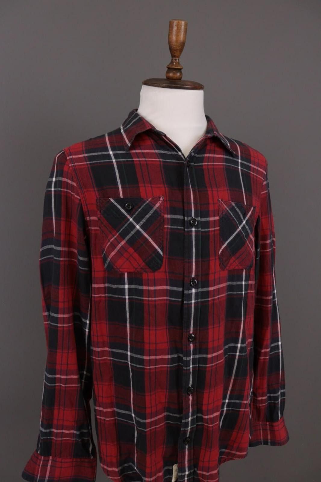 Denim & Supply Ralph Lauren Denim & Supply Ralph Lauren Red Flannel Overshirt Shirt Sz L Size US L / EU 52-54 / 3 - 4 Thumbnail