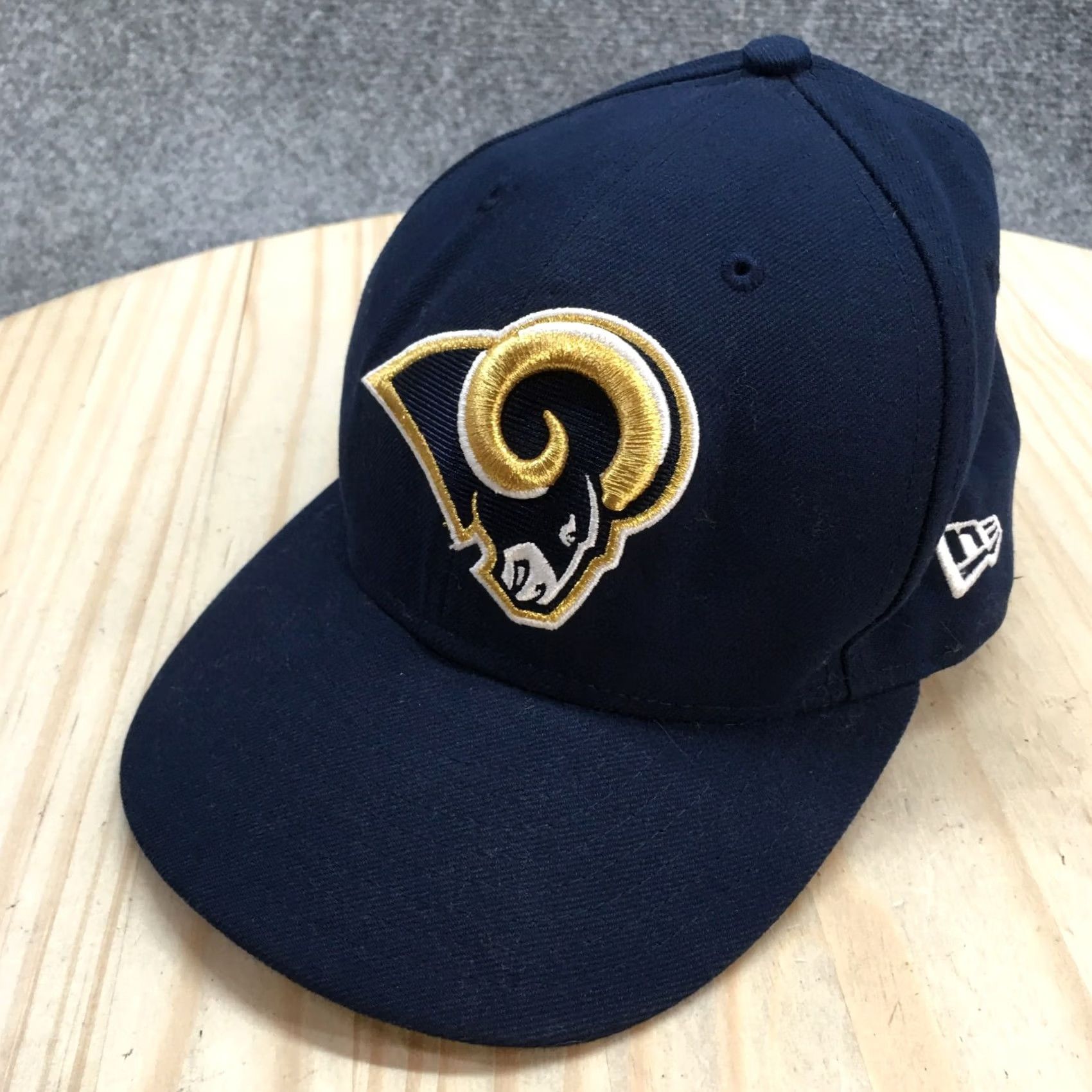 New Era New Era St Louis Rams Fitted Cap Hat Men 7 Blue B59Fifty Flat Brim NFL Team Fan Size ONE SIZE - 2 Thumbnail
