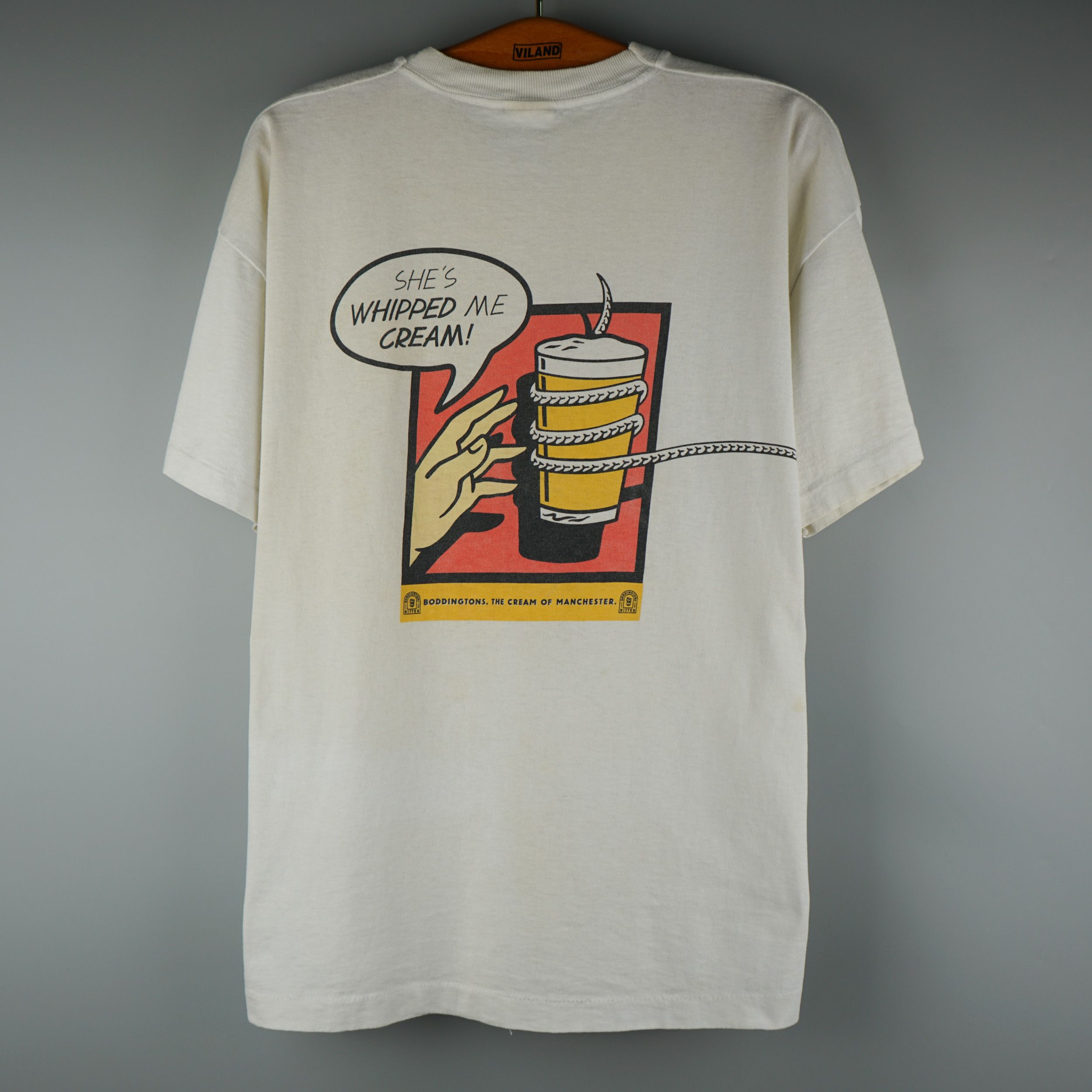 DC Comics × Vintage Vintage 1990s She's Whipped Me Cream T-Shirt Size US XL / EU 56 / 4 - 13 Thumbnail