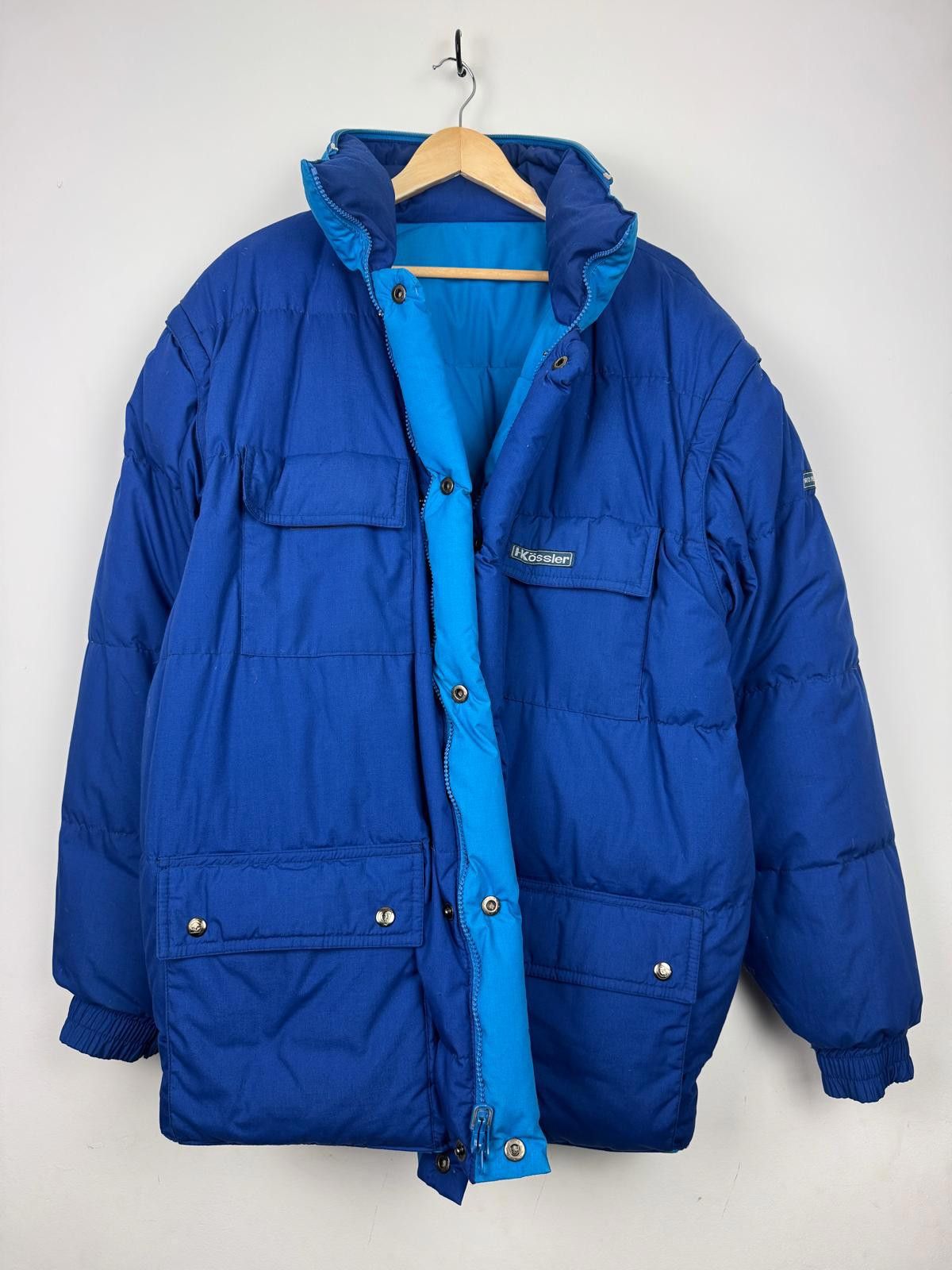 Other Vintage Duck Down Blue Reversible Puffer Jacket - 2XL Size US XXL / EU 58 / 5 - 2 Thumbnail