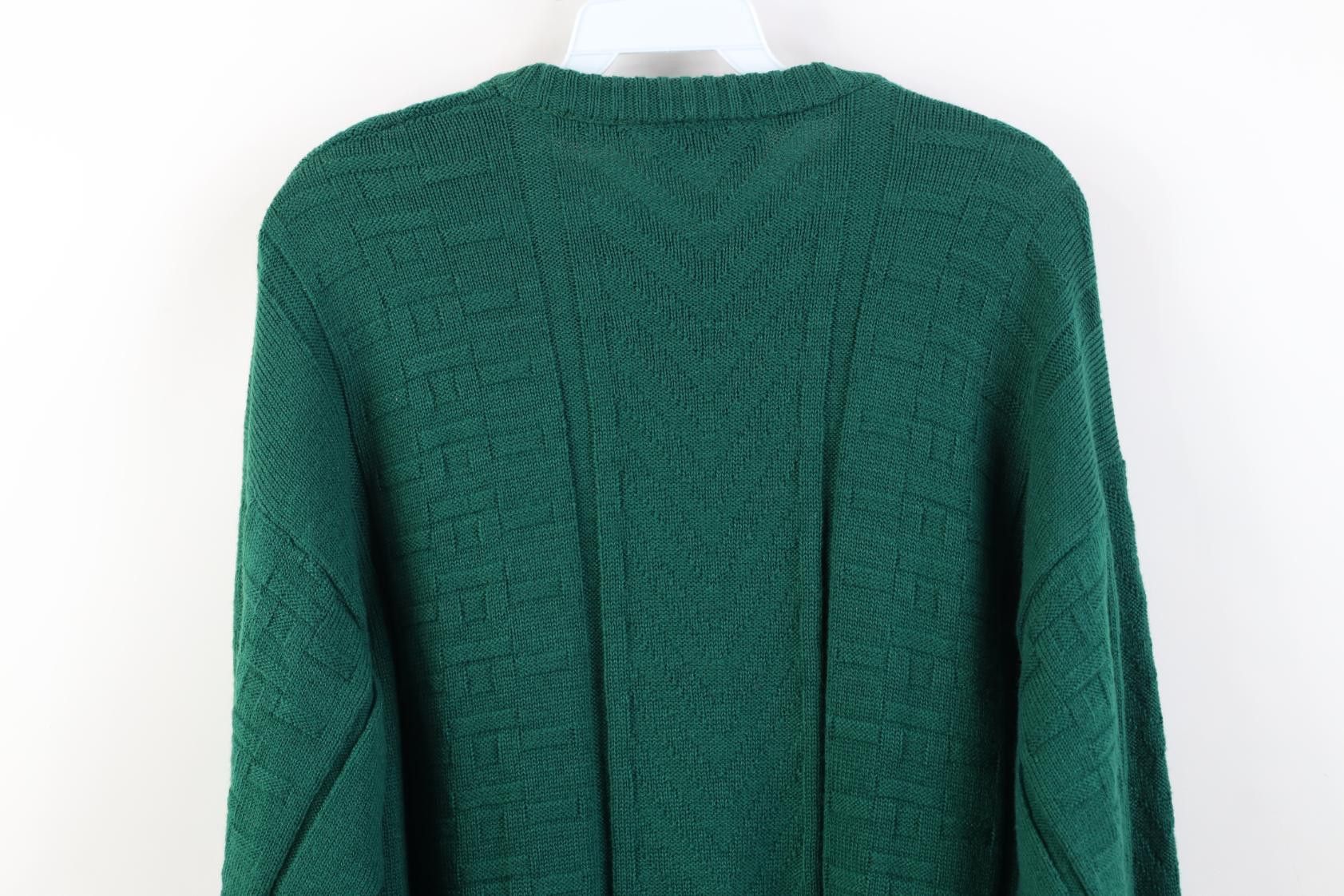 Vintage Vintage 90s Streetwear Zig Zag Cross Weave Crewneck Sweater Size US M / EU 48-50 / 2 - 8 Thumbnail