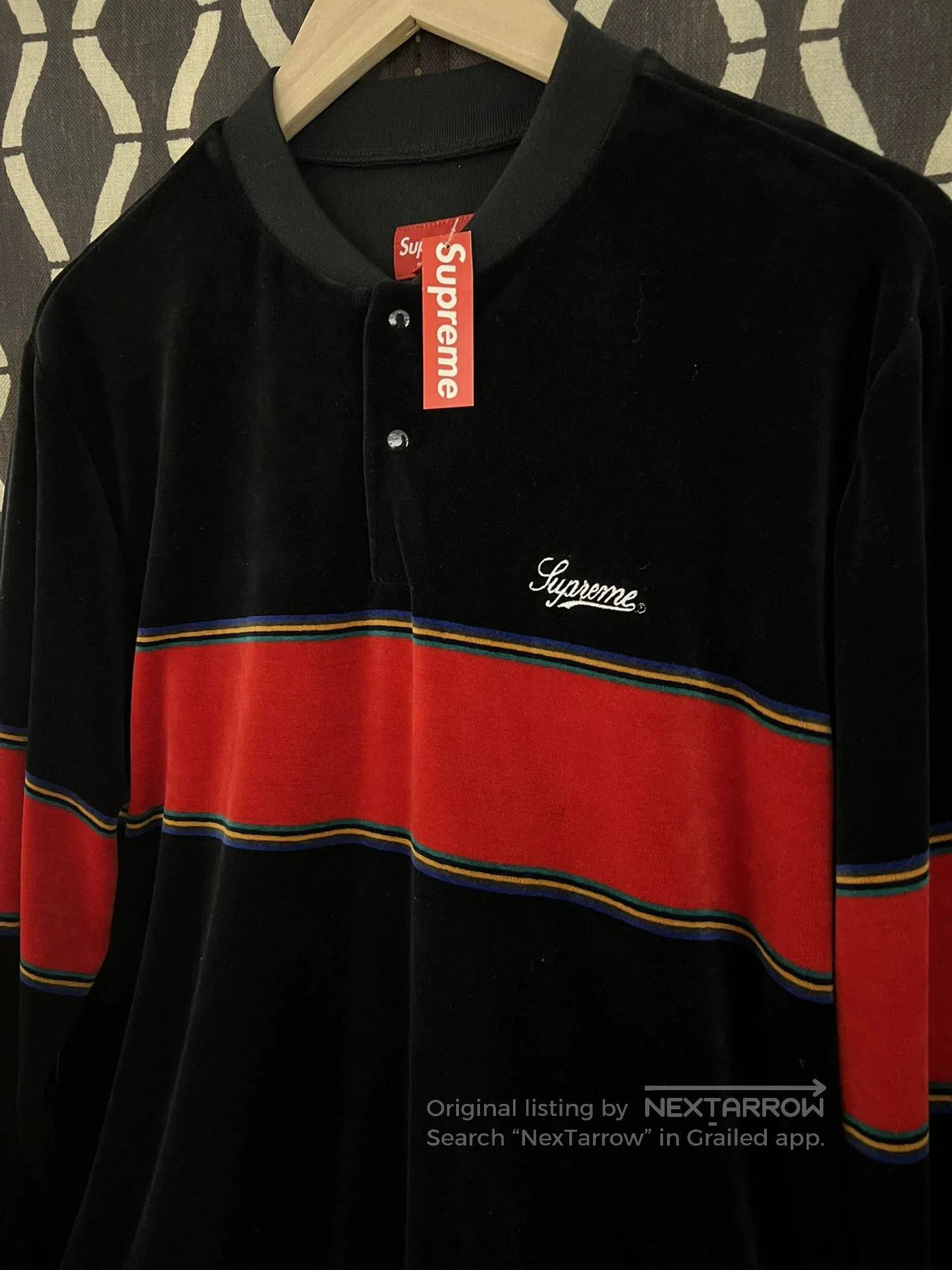Supreme supreme velour snap henley sweatshirt M. Size US M / EU 48-50 / 2 - 3 Thumbnail